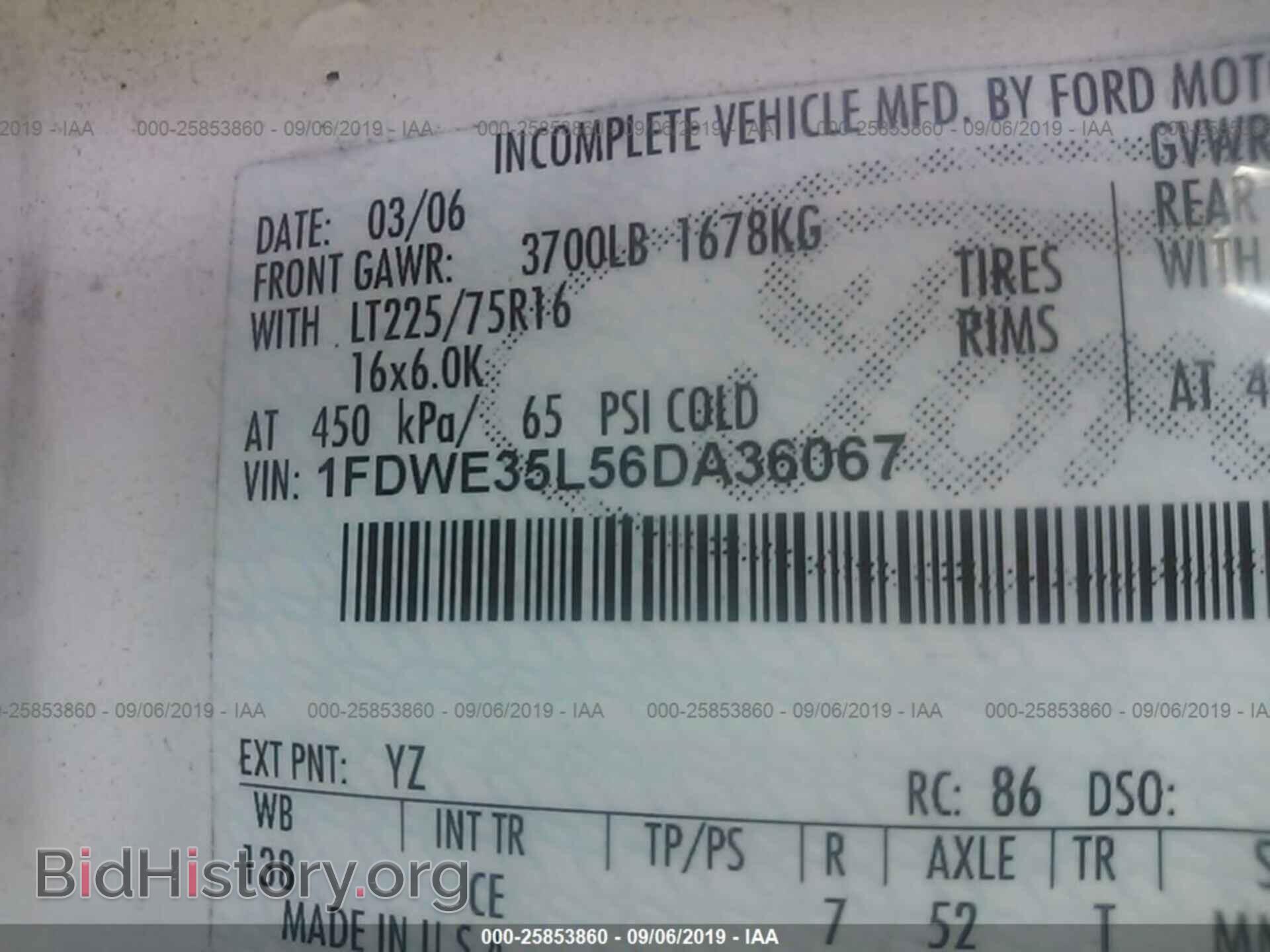2006 FORD ECONOLINE - VIN: 1FDWE35L56DA36067 - Фото 9