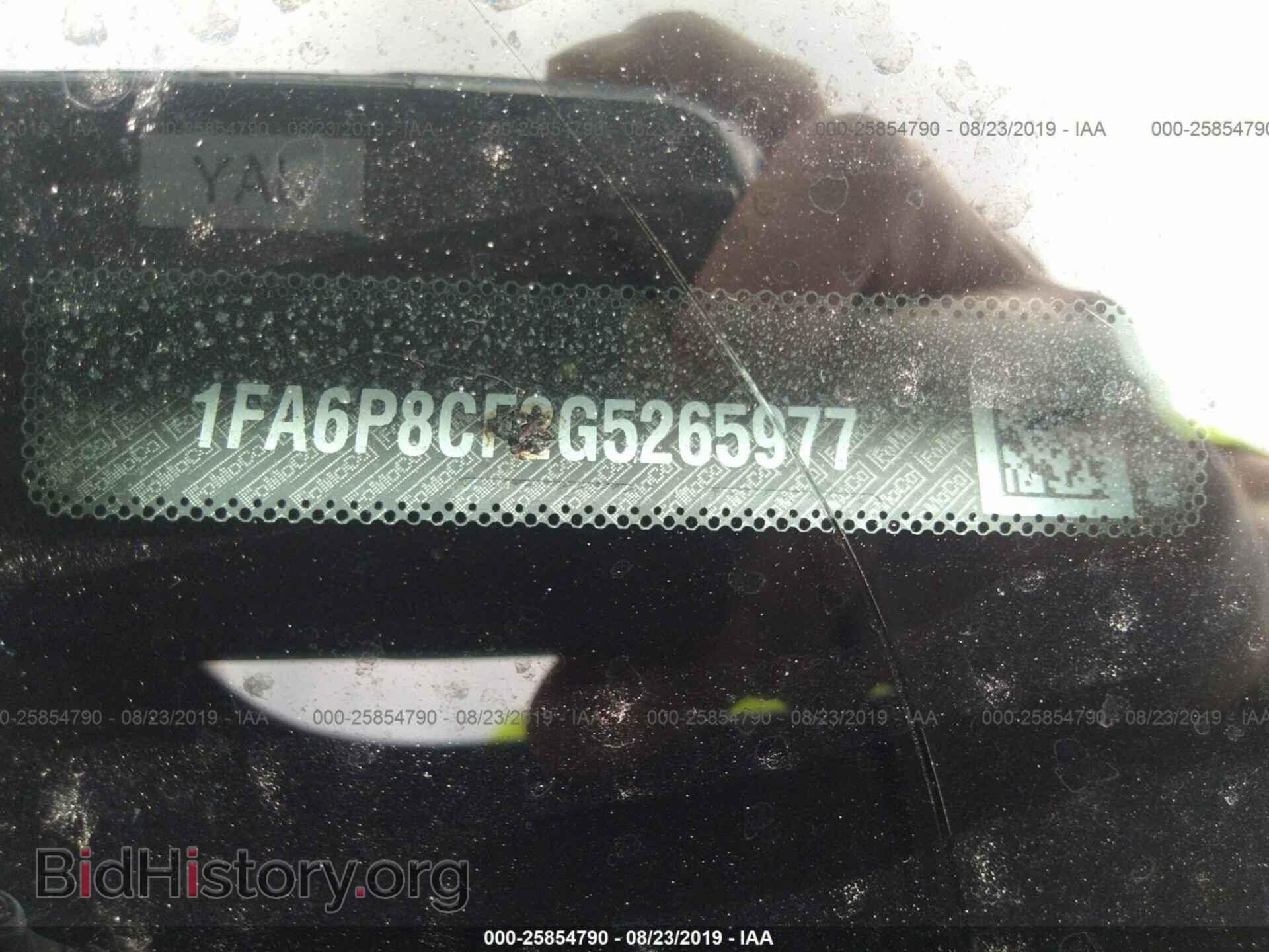 2016 FORD MUSTANG - VIN: 1FA6P8CF2G5265977 - Фото 9