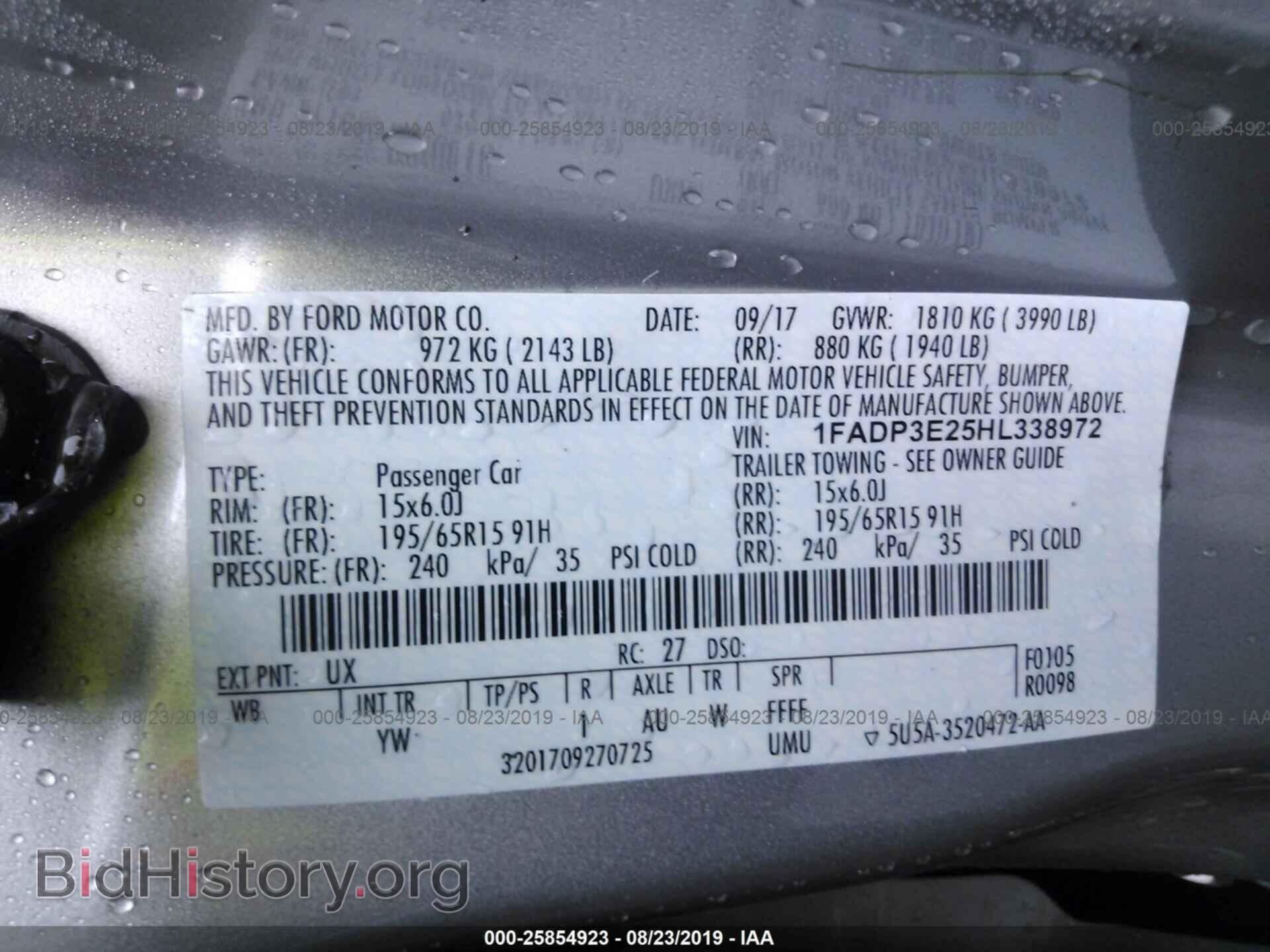 2017 FORD FOCUS - VIN: 1FADP3E25HL338972 - Photo 9