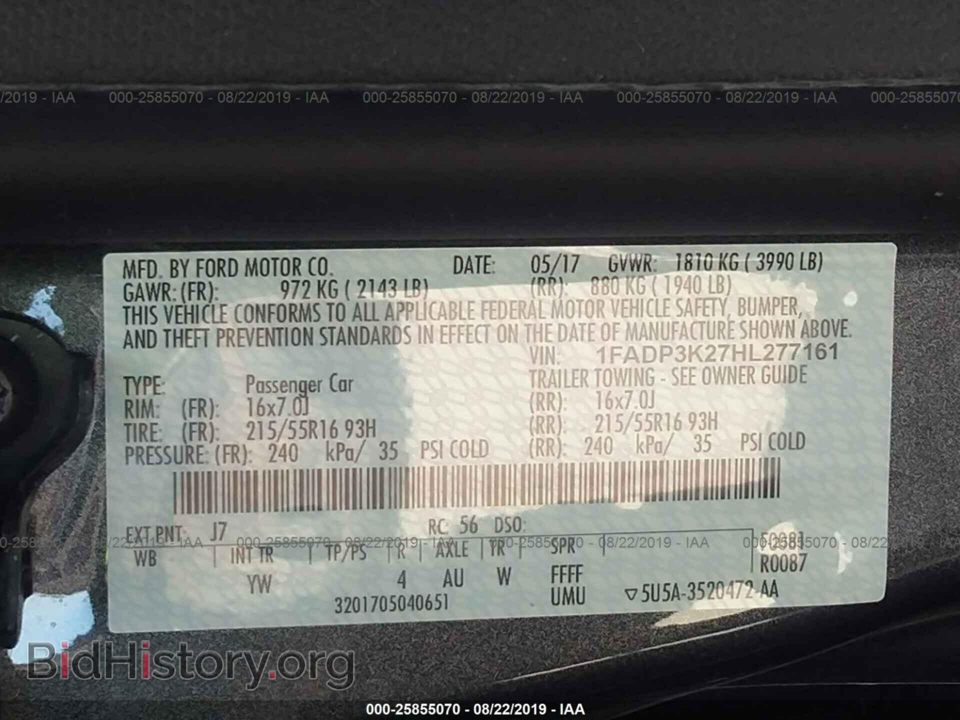 2017 FORD FOCUS - VIN: 1FADP3K27HL277161 - Фото 9