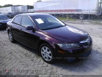 2007 Mazda 6 I, фиолетовый — VIN 1YVHP80CX75M46896, IAAI