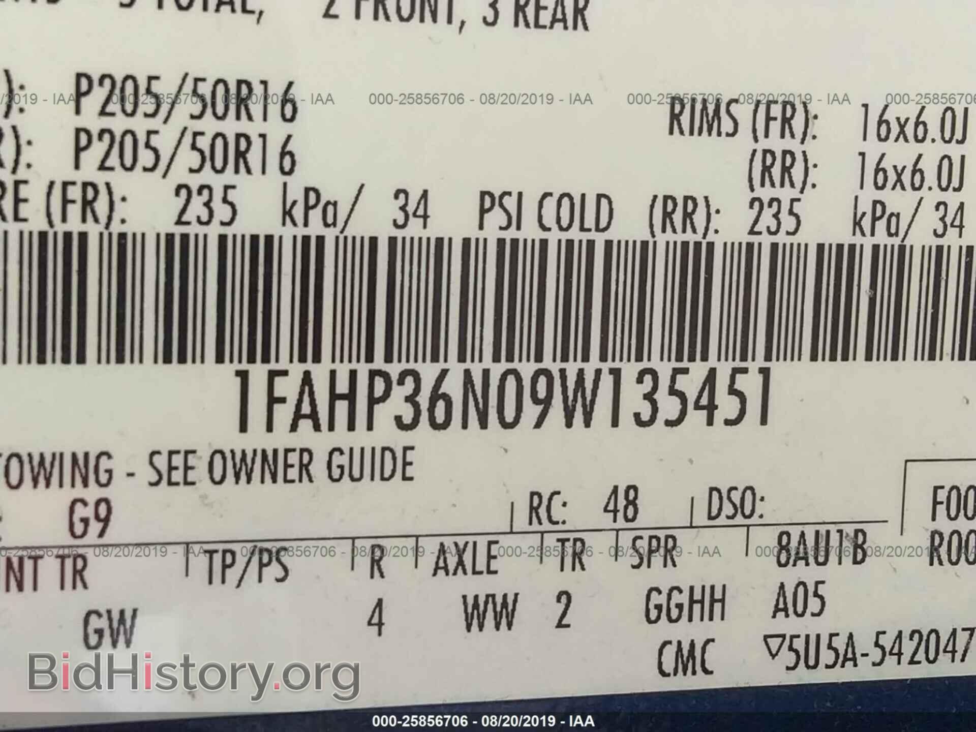 2009 FORD FOCUS - VIN: 1FAHP36N09W135451 - Photo 9
