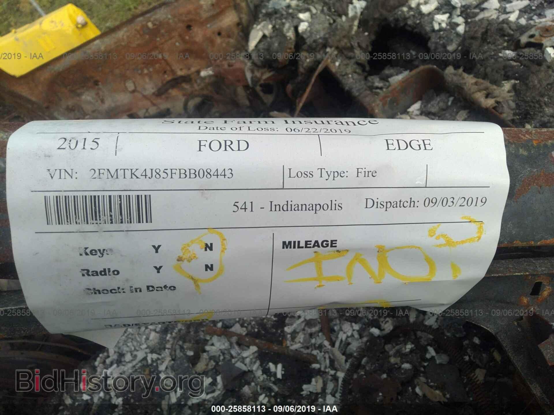 2015 FORD EDGE - VIN: 2FMTK4J85FBB08443 - Фото 9