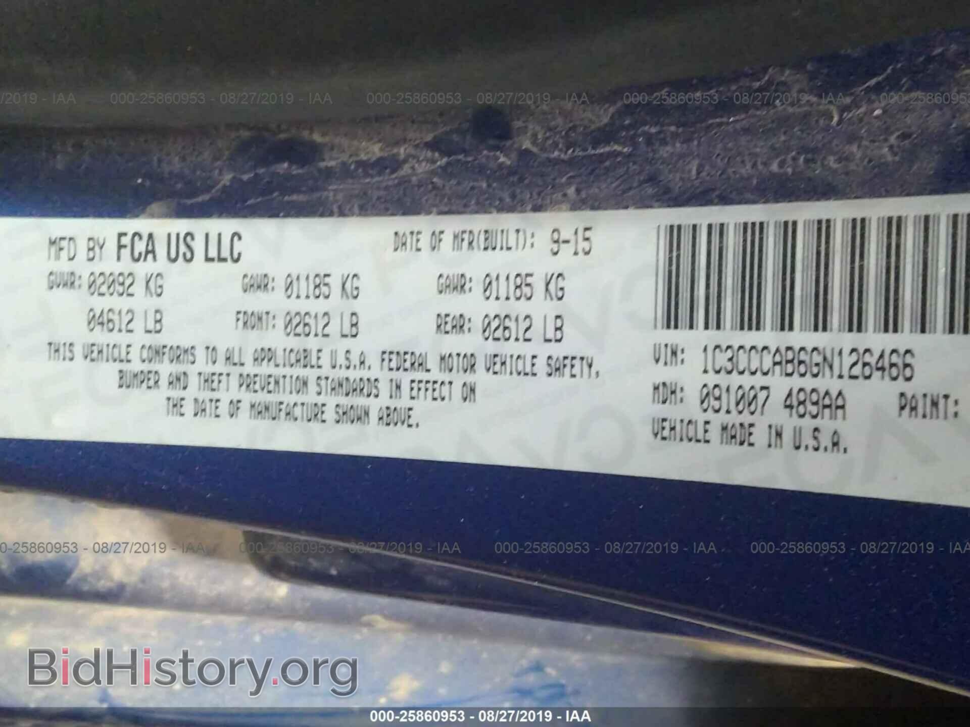 2016 CHRYSLER 200 - VIN: 1C3CCCAB6GN126466 - Photo 9