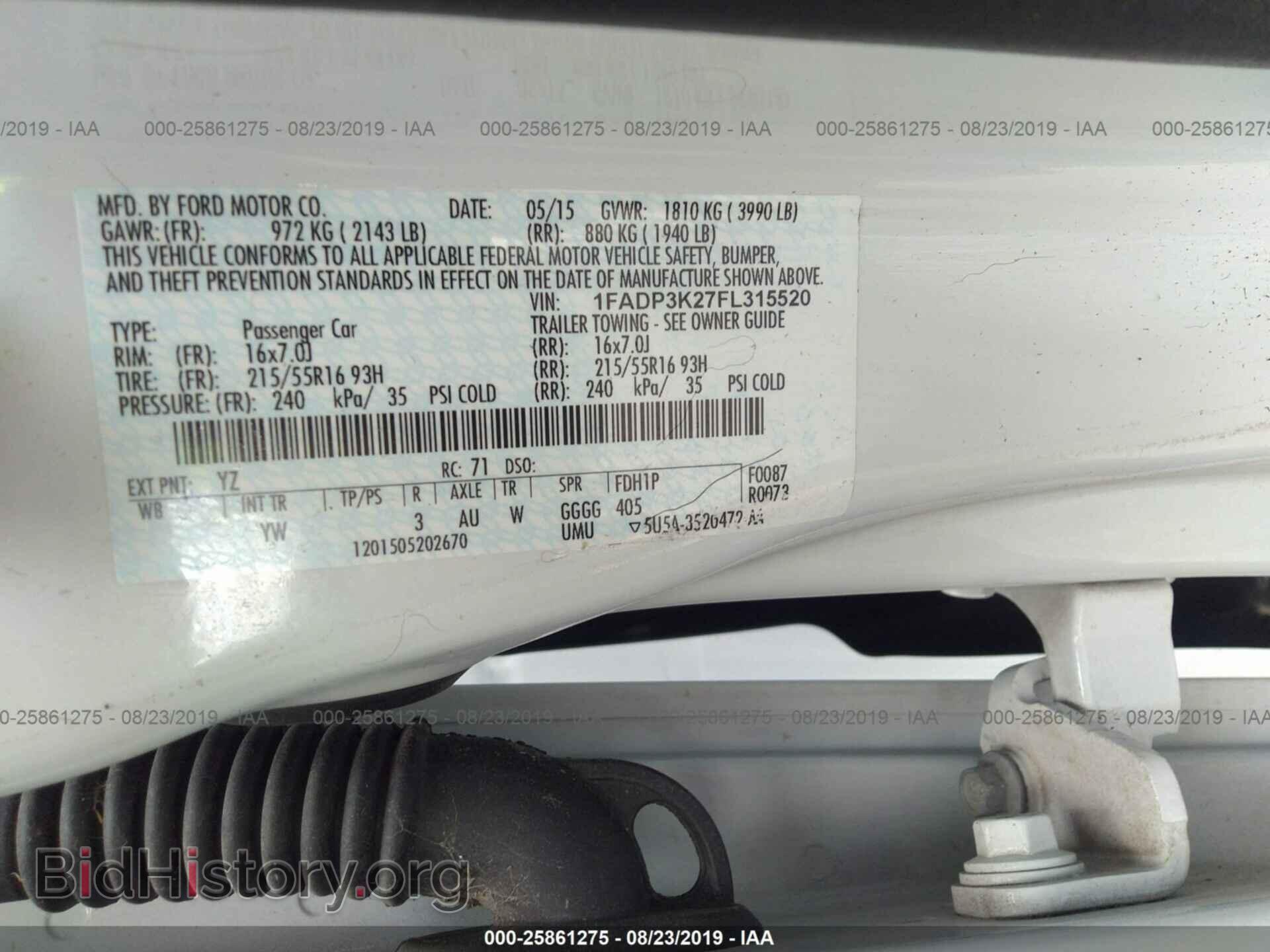 2015 FORD FOCUS - VIN: 1FADP3K27FL315520 - Photo 9