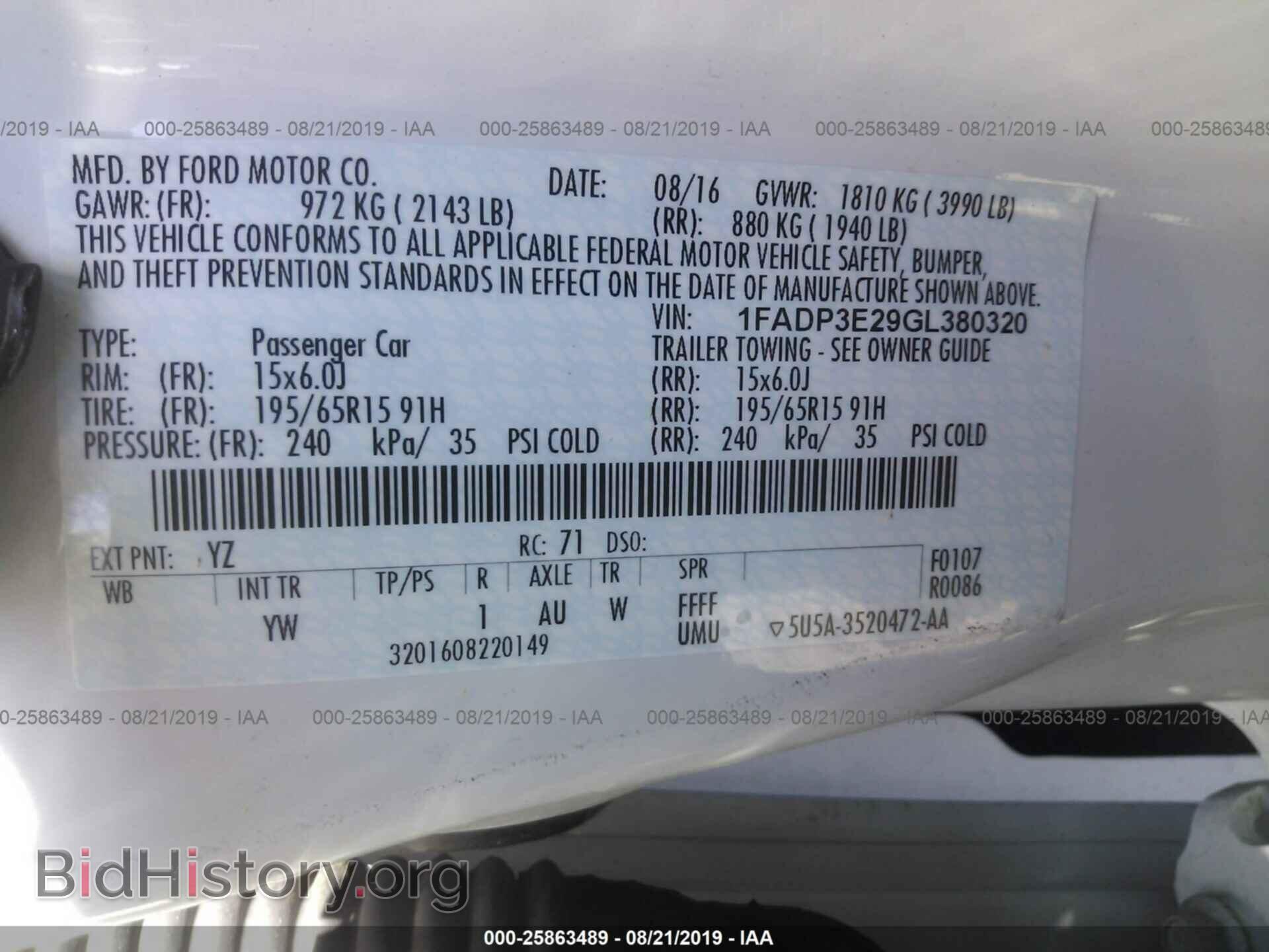 2016 FORD FOCUS - VIN: 1FADP3E29GL380320 - Photo 9