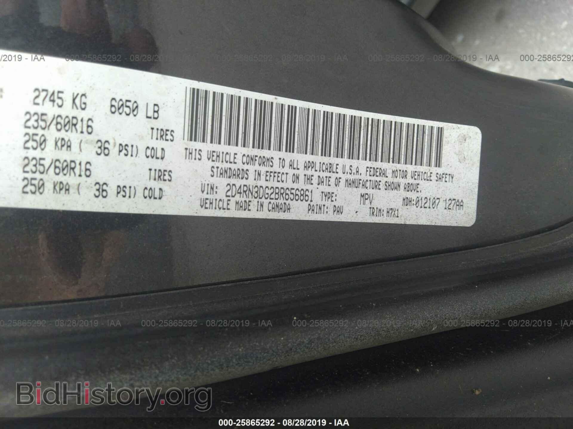 2011 DODGE GRAND CARAVAN - VIN: 2D4RN3DG2BR656861 - Фото 9