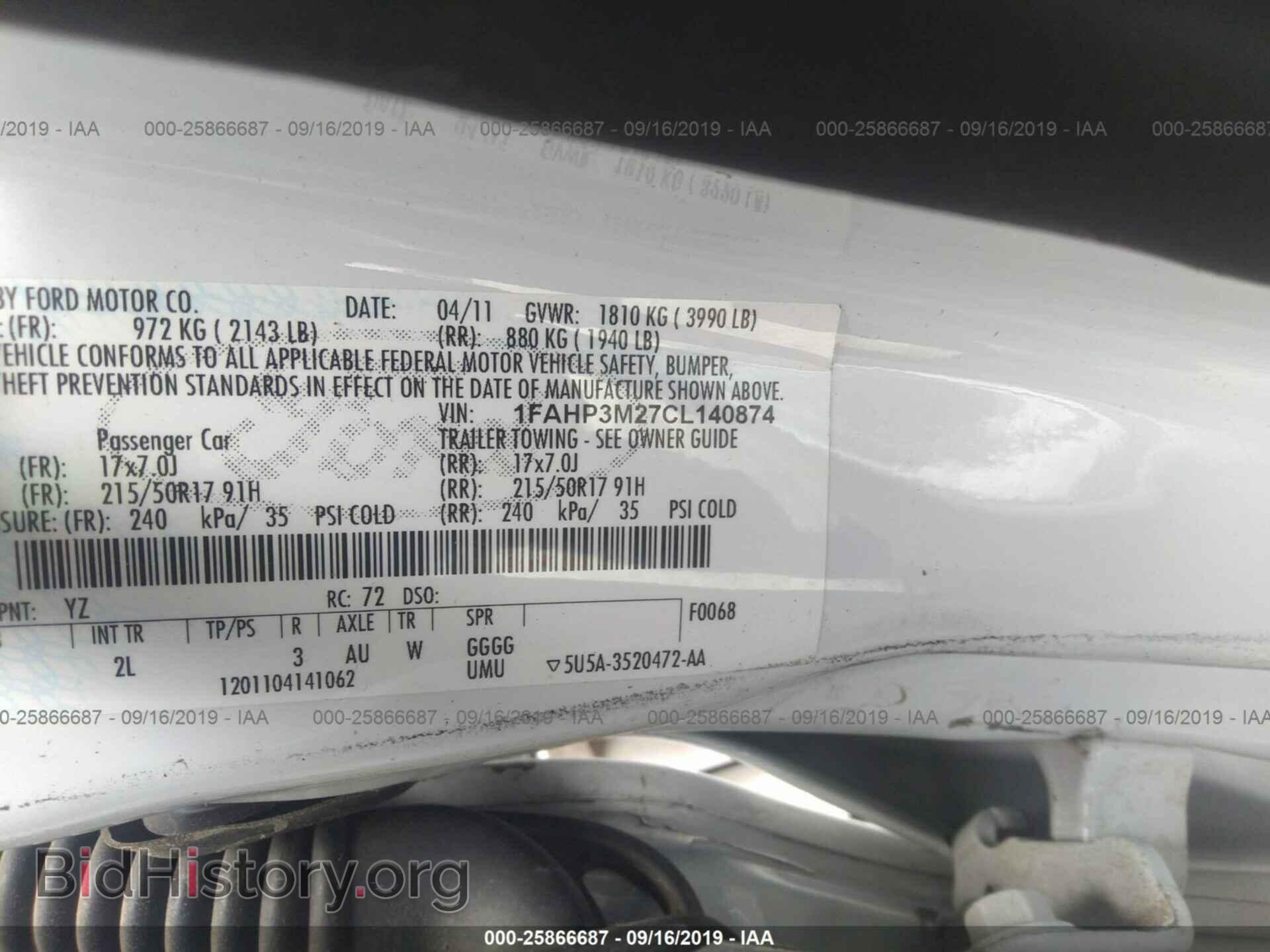 2012 FORD FOCUS - VIN: 1FAHP3M27CL140874 - Photo 9