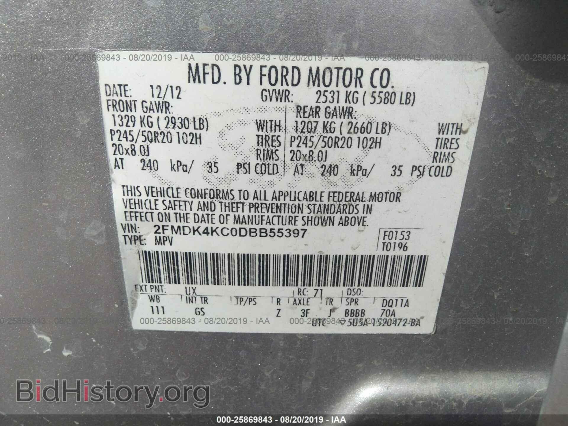 2013 FORD EDGE - VIN: 2FMDK4KC0DBB55397 - Photo 9