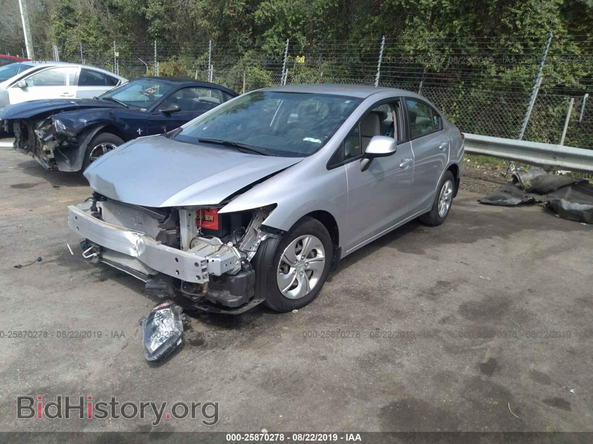 2013 HONDA CIVIC - VIN: 2HGFB2F57DH595435 - Фото 2