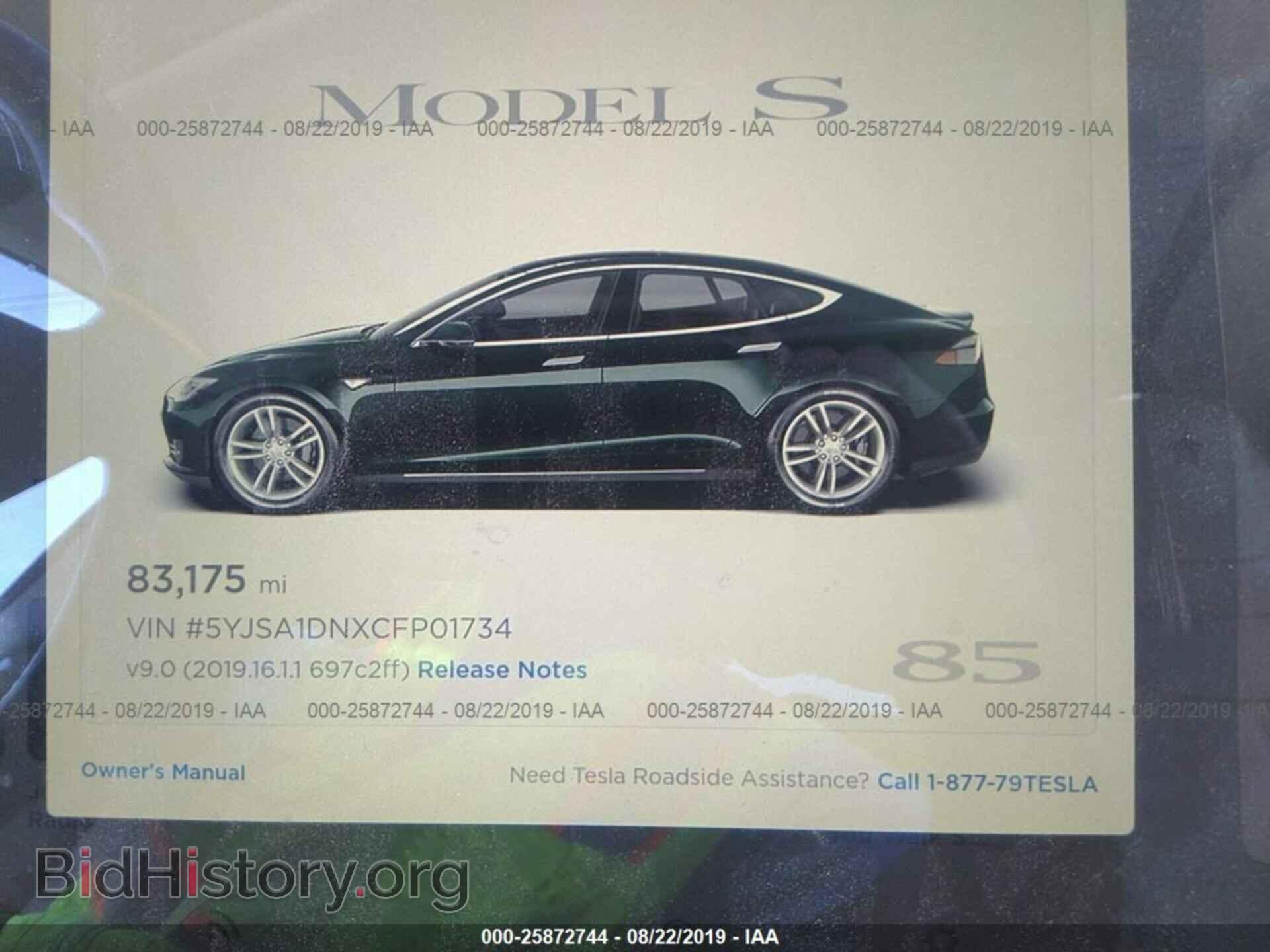 2012 TESLA MODEL S - VIN: 5YJSA1DNXCFP01734 - Photo 7
