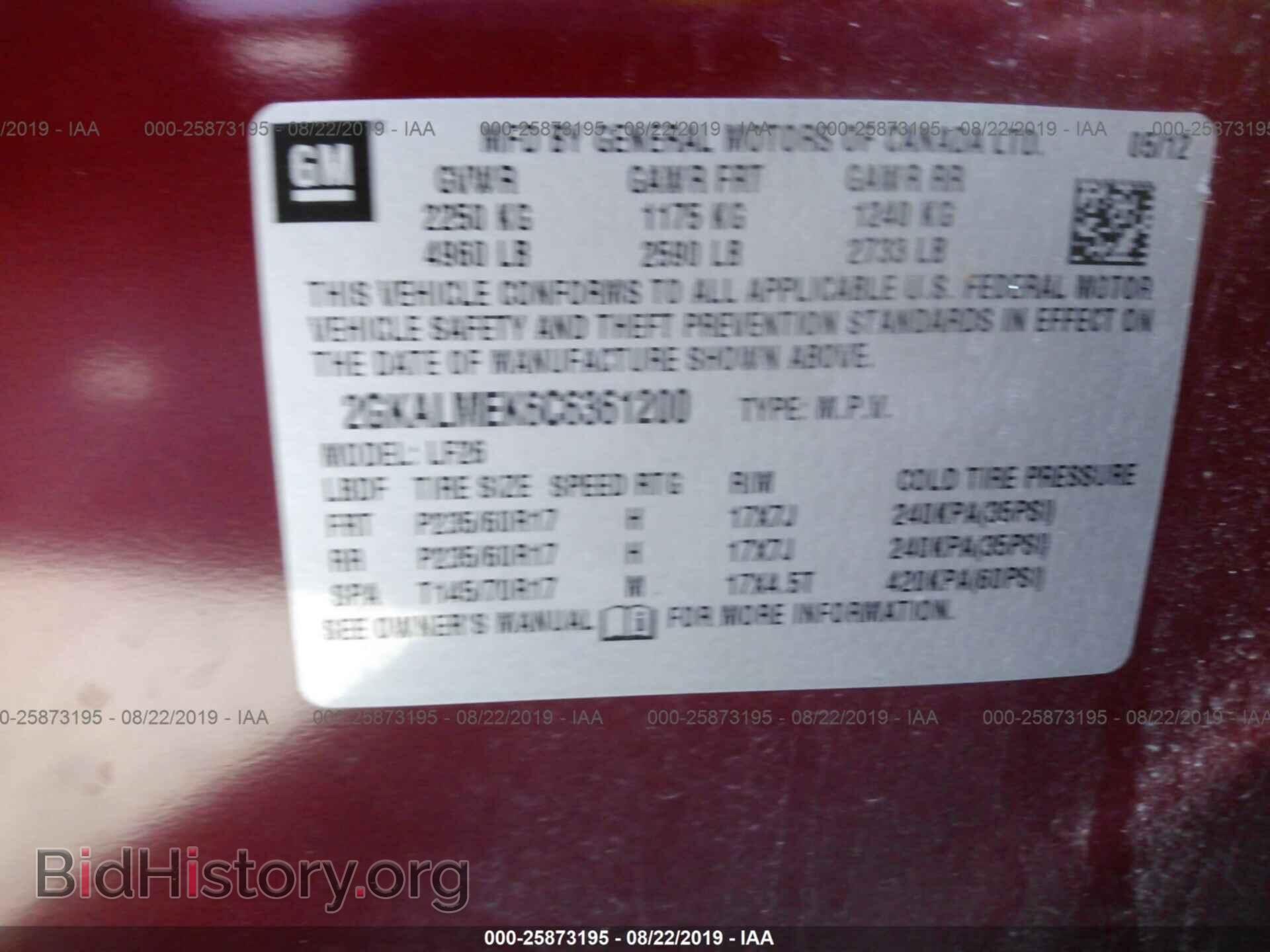 2012 GMC TERRAIN - VIN: 2GKALMEK6C6361200 - Photo 9