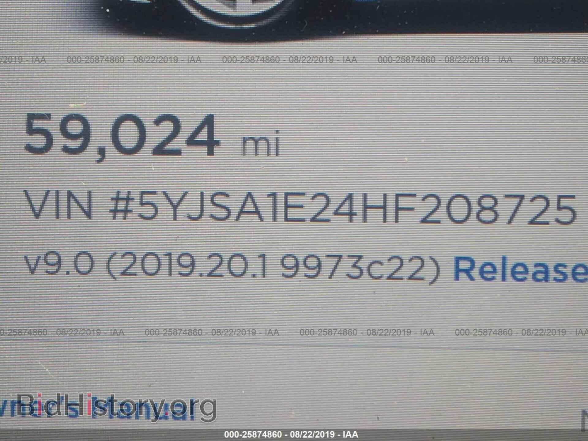 2017 TESLA MODEL S - VIN: 5YJSA1E24HF208725 - Photo 9