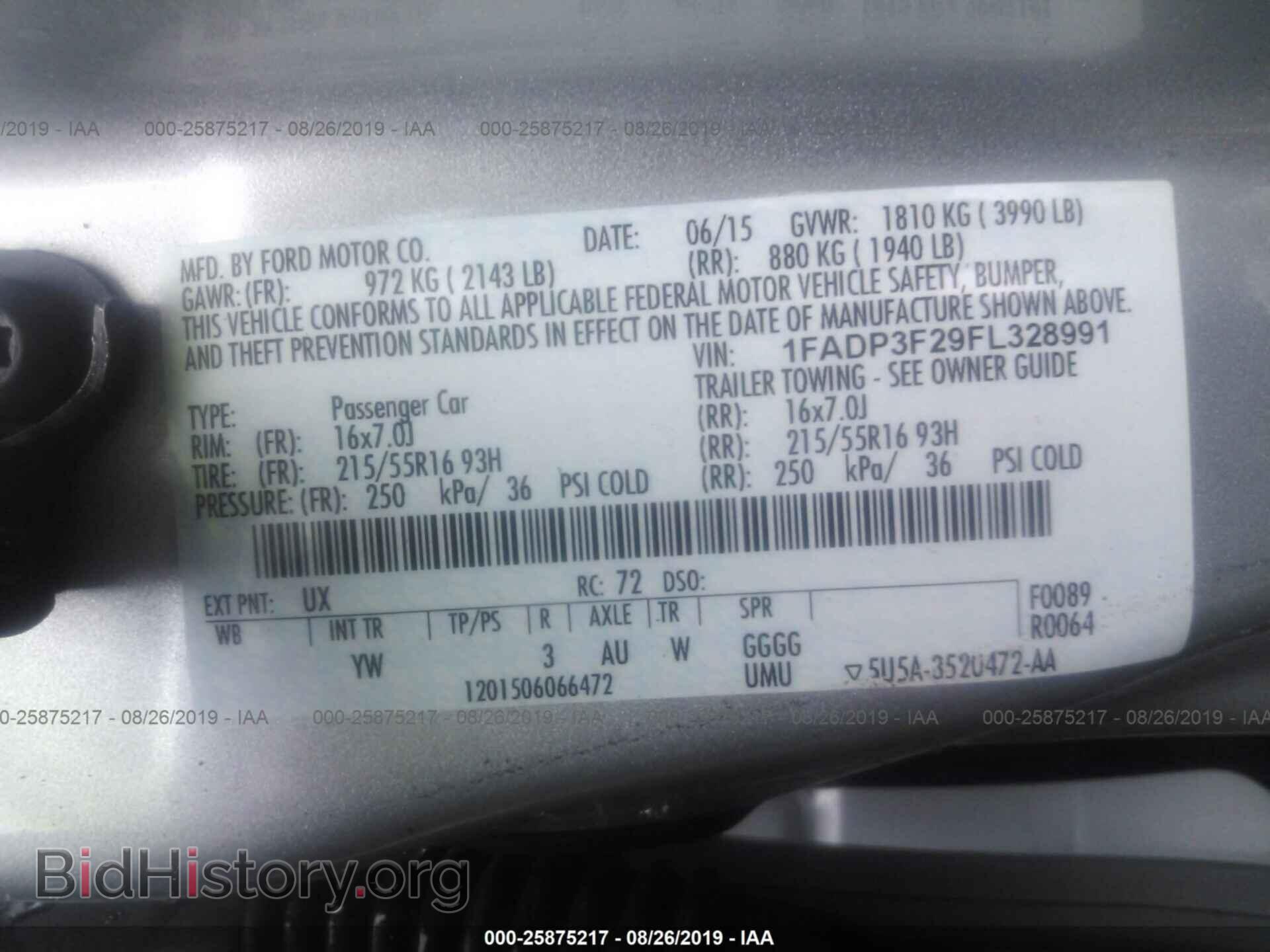 2015 FORD FOCUS - VIN: 1FADP3F29FL328991 - Фото 9