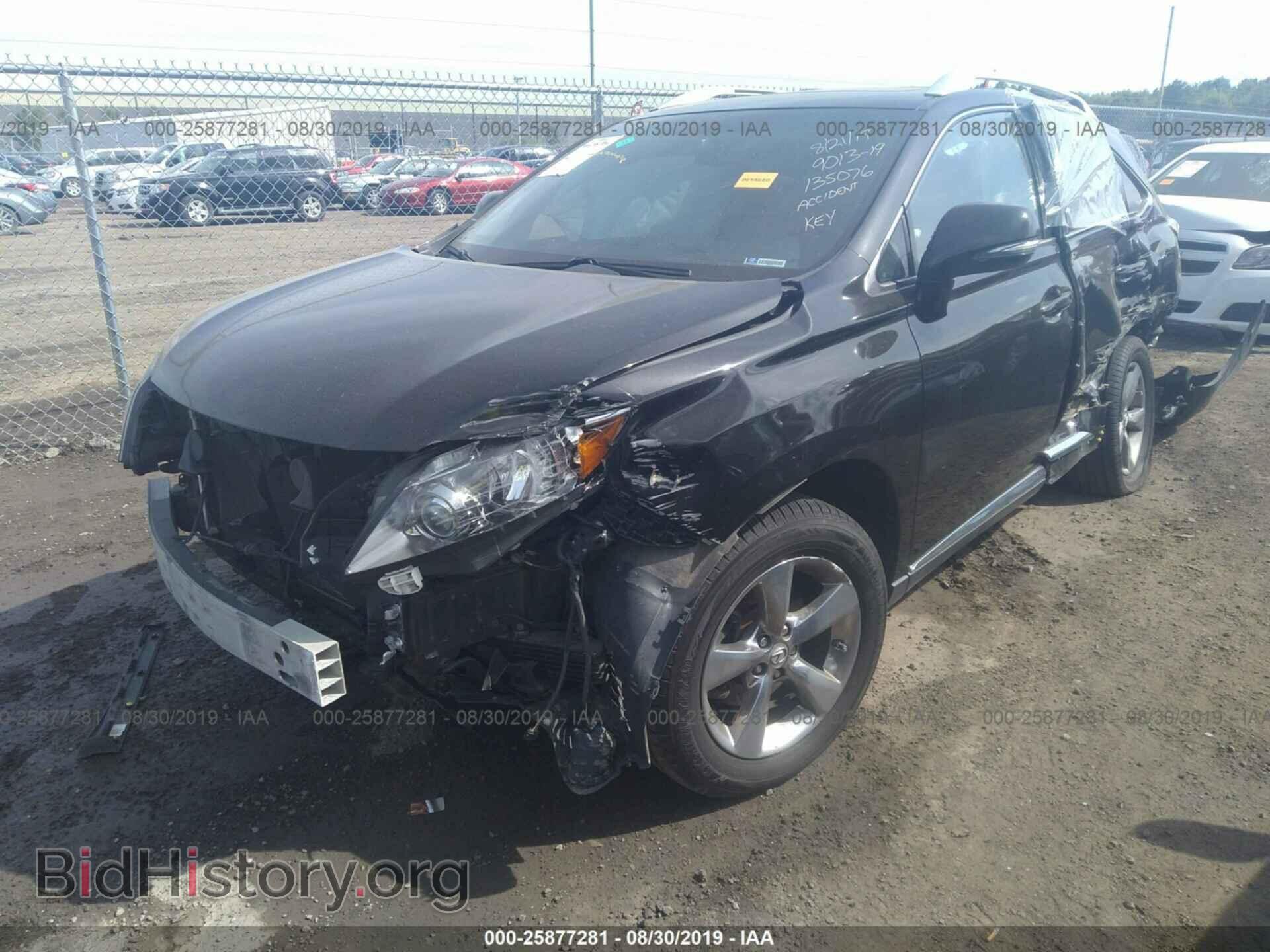 2012 LEXUS RX - VIN: 2T2BK1BA9CC135076 - Фото 2