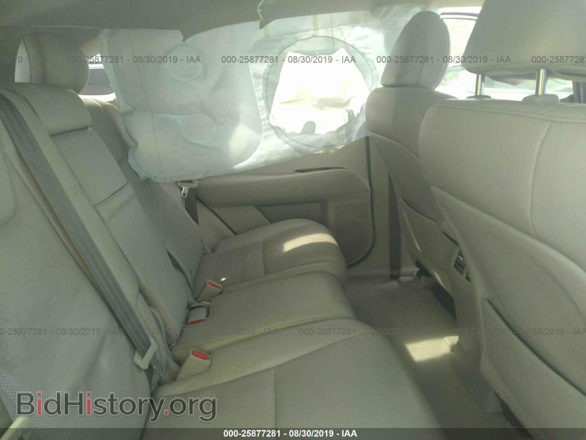 2012 LEXUS RX - VIN: 2T2BK1BA9CC135076 - Фото 8