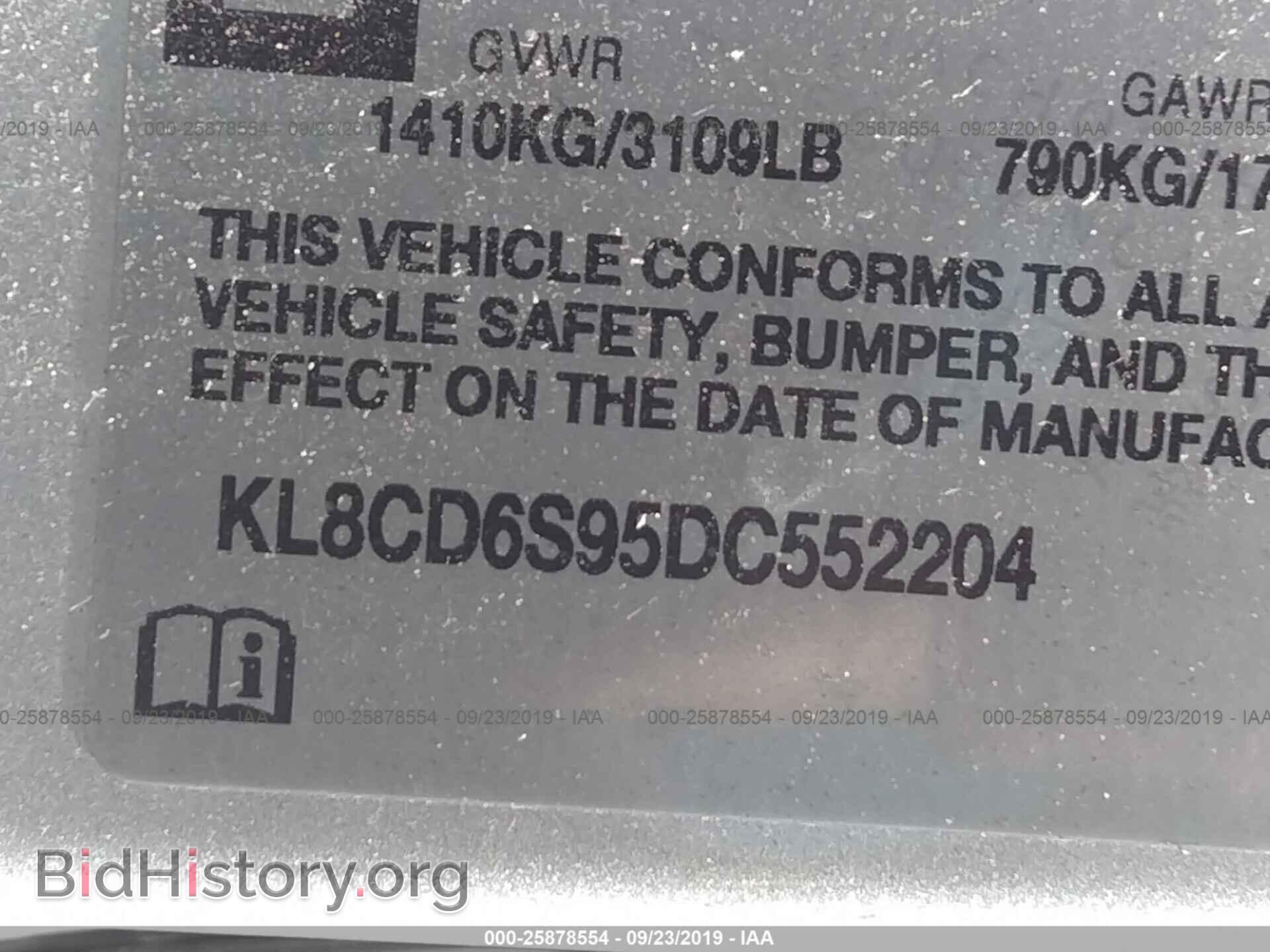2013 CHEVROLET SPARK - VIN: KL8CD6S95DC552204 - Фото 9