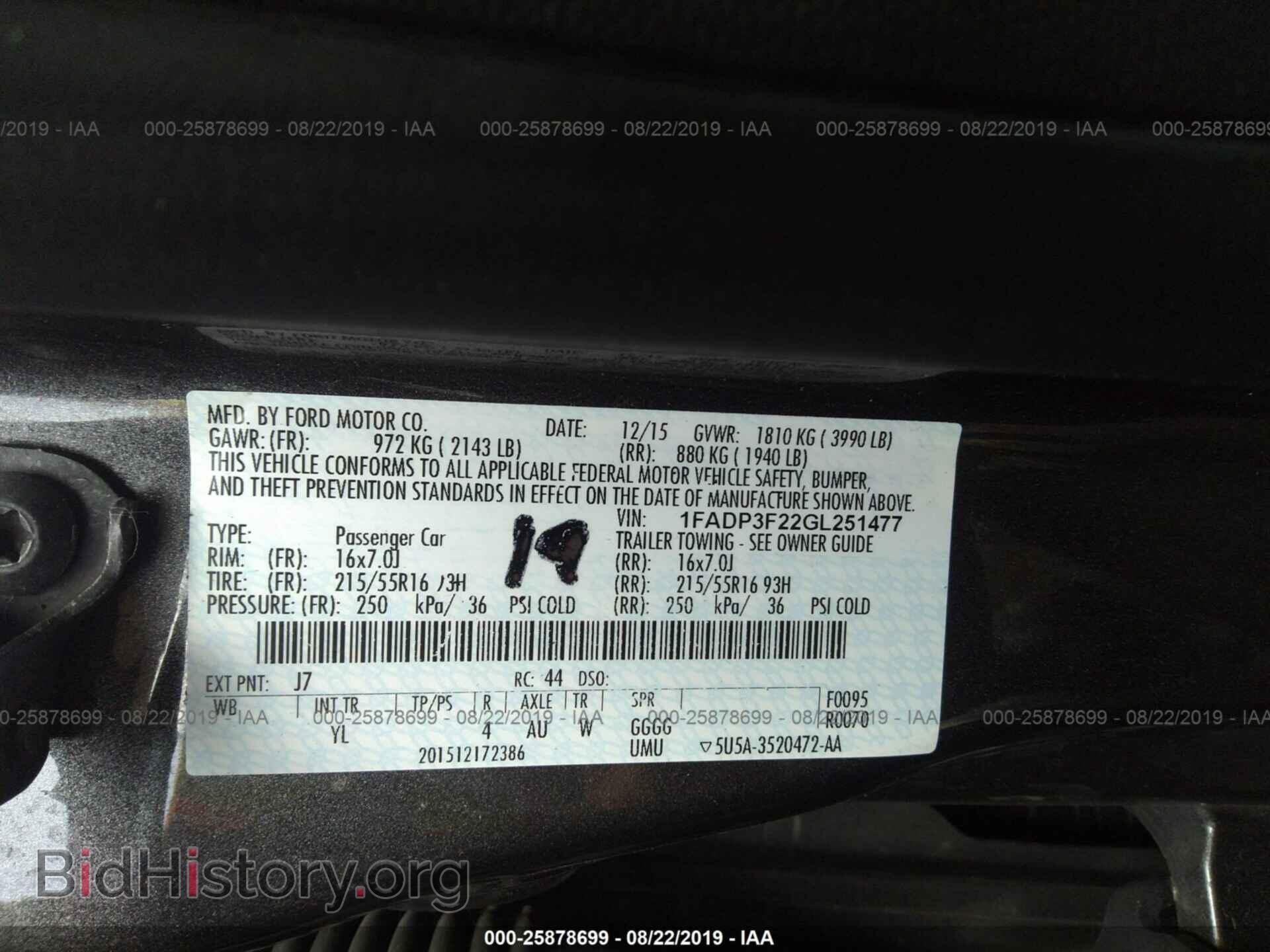2016 FORD FOCUS - VIN: 1FADP3F22GL251477 - Photo 9