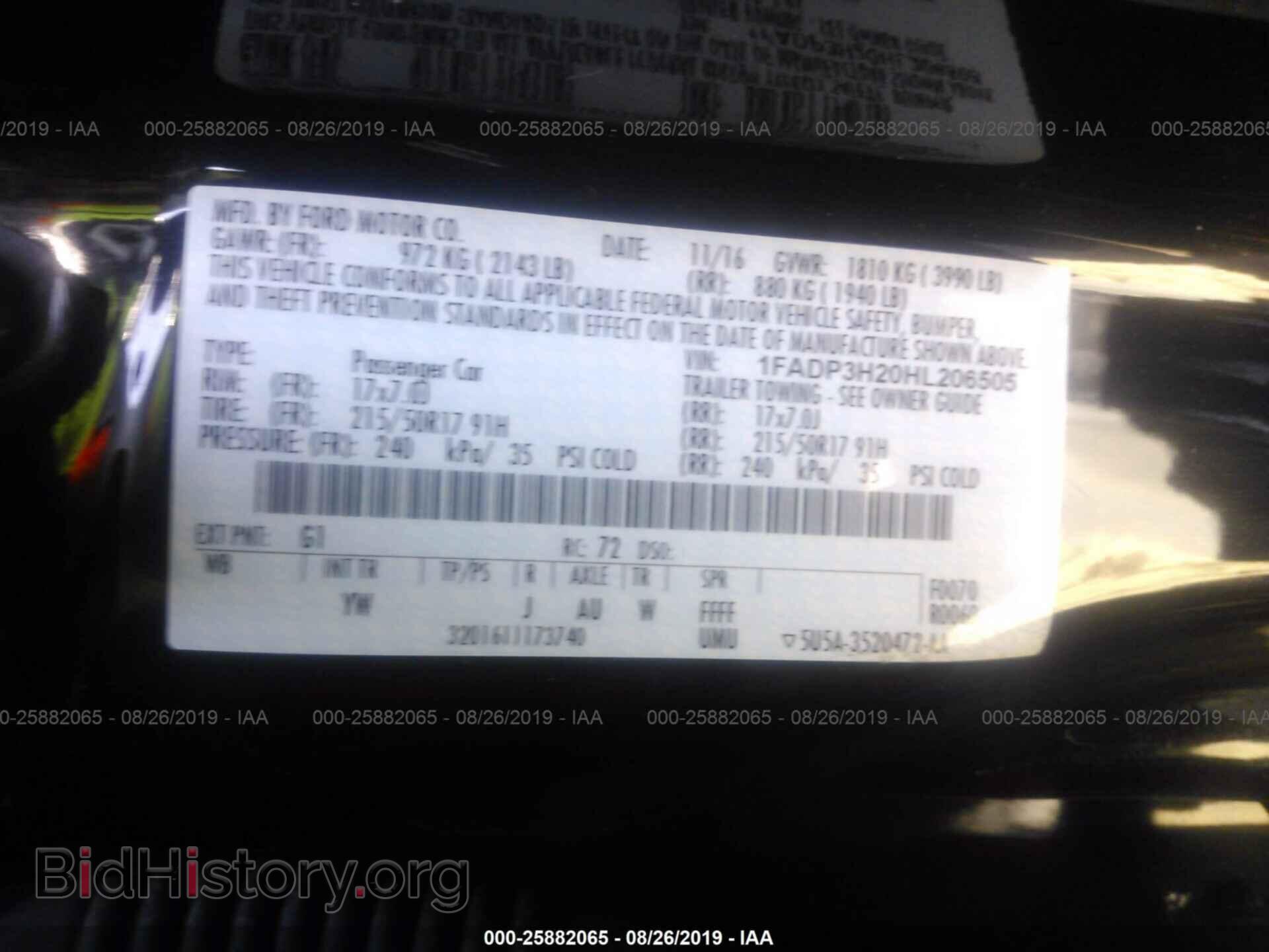 2017 FORD FOCUS - VIN: 1FADP3H20HL206505 - Photo 9