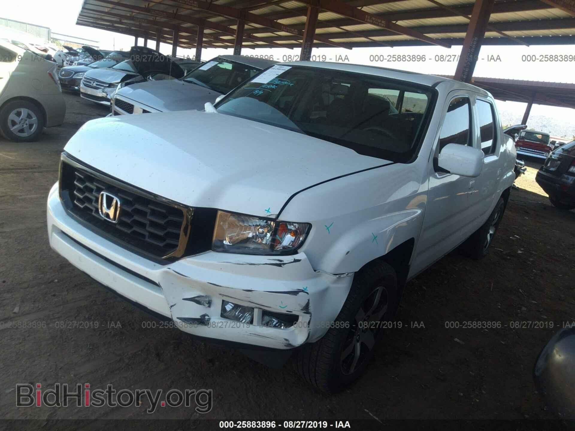 2014 HONDA RIDGELINE - VIN: 5FPYK1F68EB012220 - Фото 2