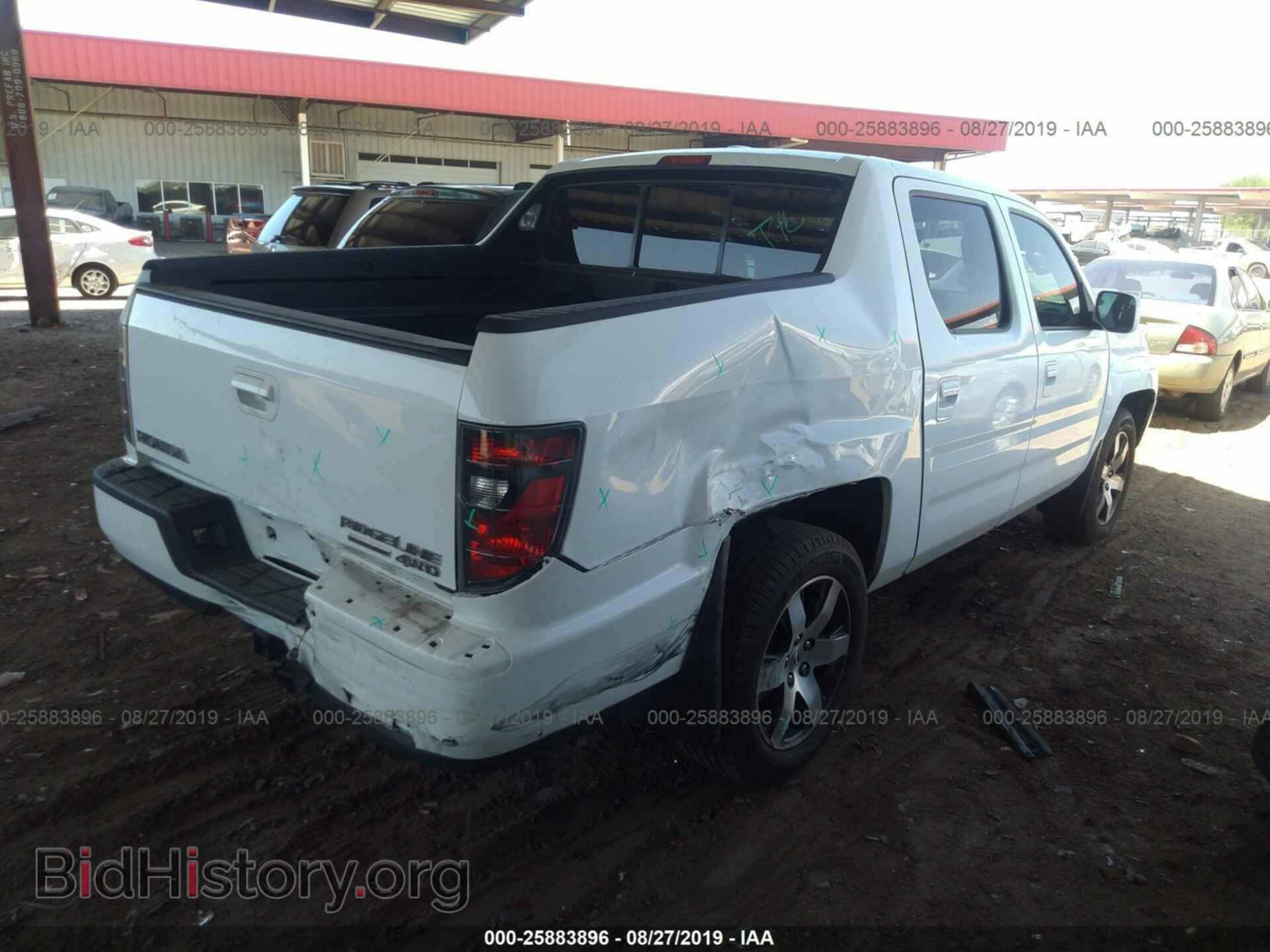 2014 HONDA RIDGELINE - VIN: 5FPYK1F68EB012220 - Фото 4