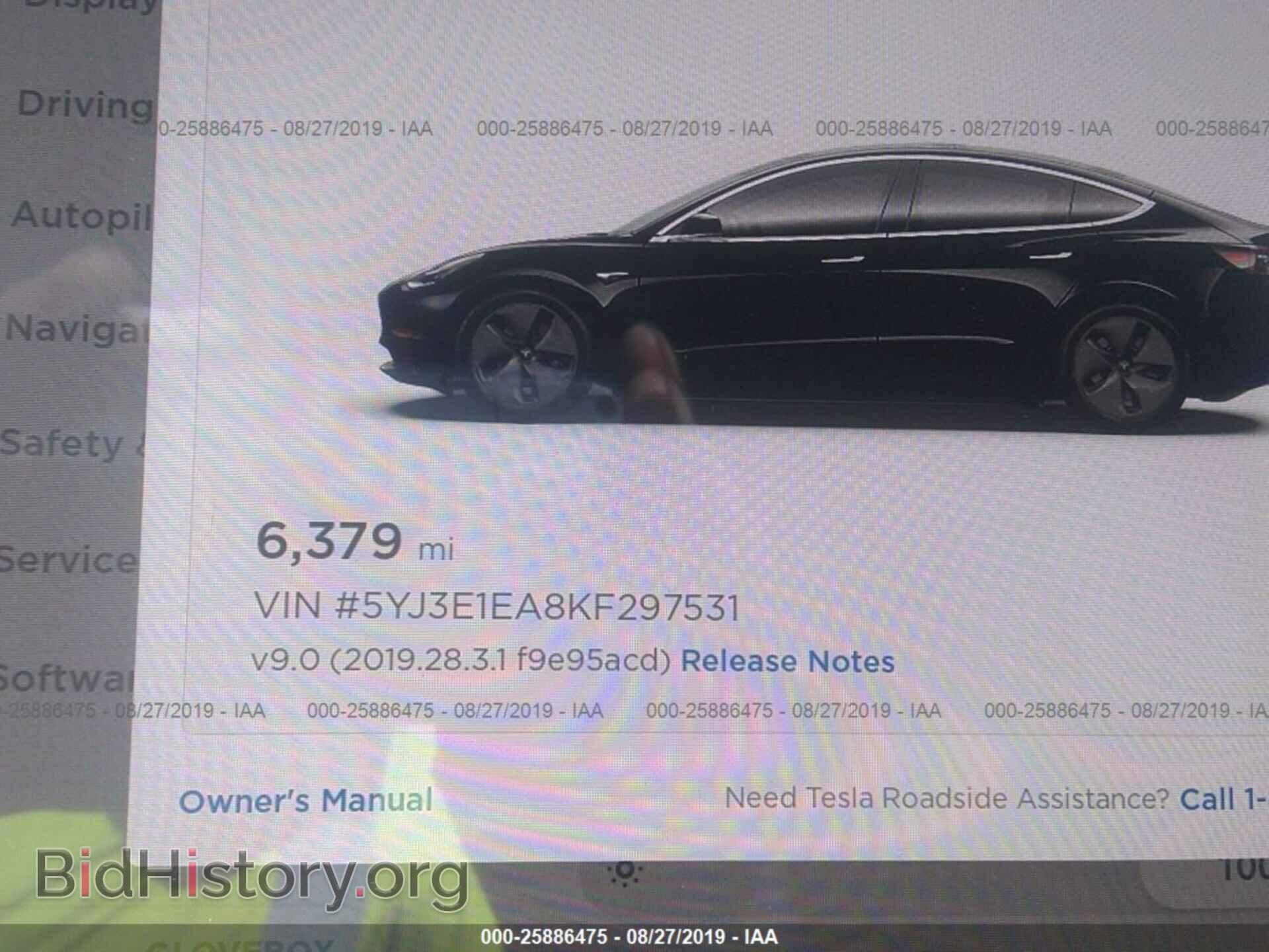 2019 TESLA MODEL 3 - VIN: 5YJ3E1EA8KF297531 - Фото 7