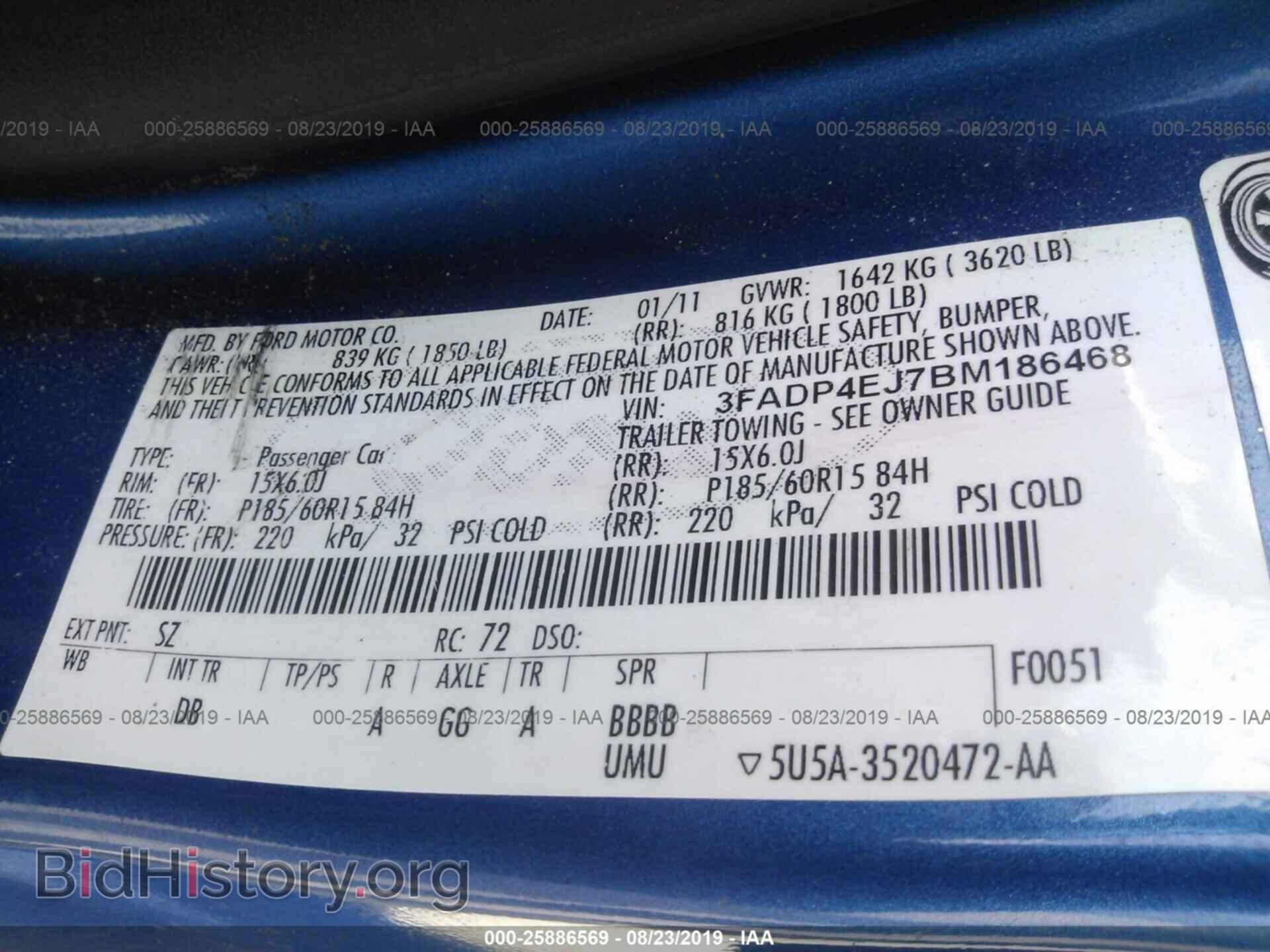 2011 FORD FIESTA - VIN: 3FADP4EJ7BM186468 - Фото 9