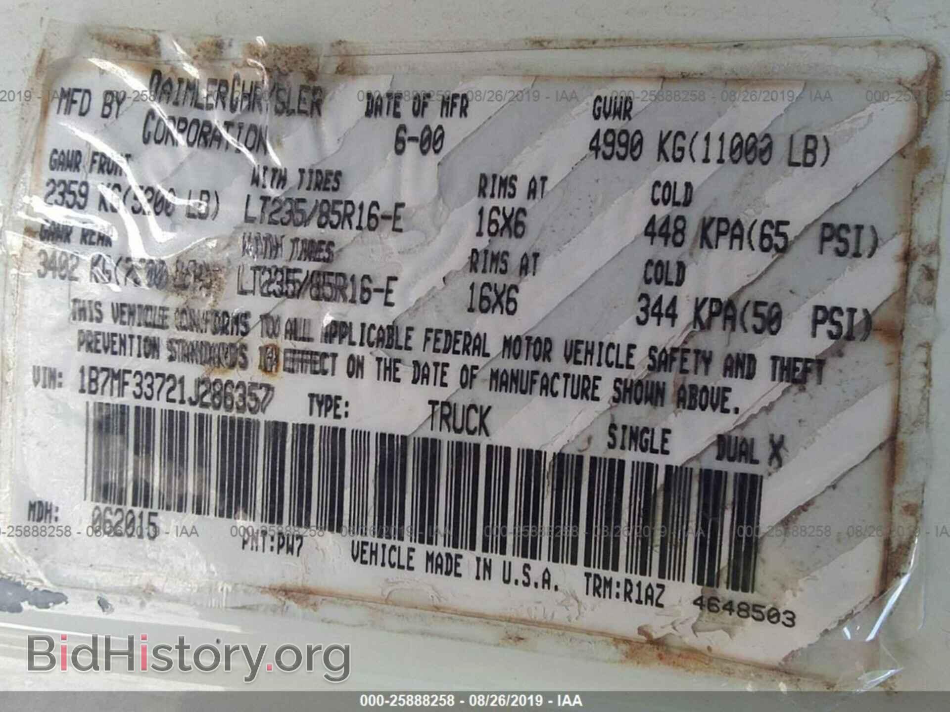 2001 DODGE RAM 3500 - VIN: 1B7MF33721J286357 - Photo 9