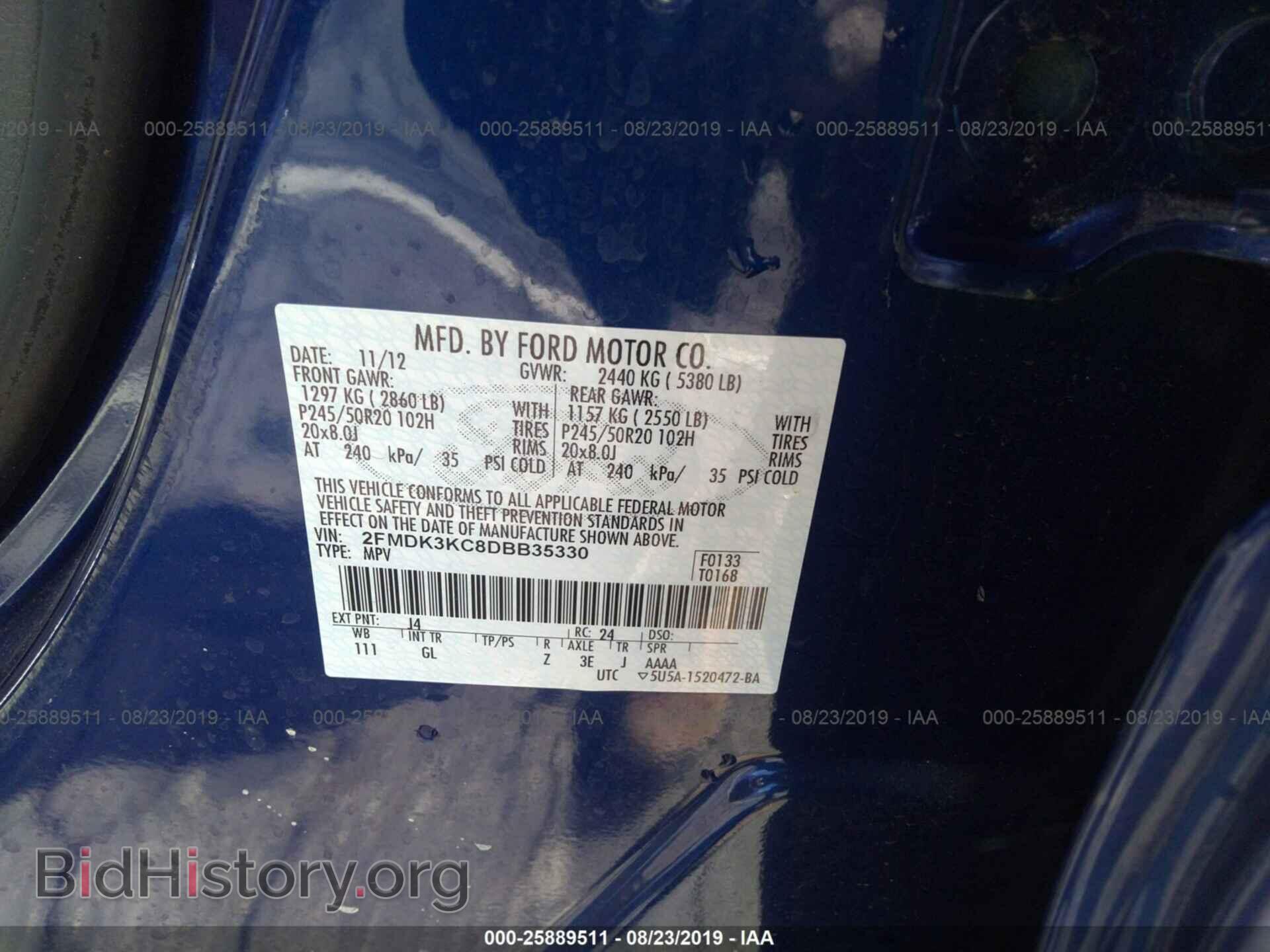 2013 FORD EDGE - VIN: 2FMDK3KC8DBB35330 - Photo 9