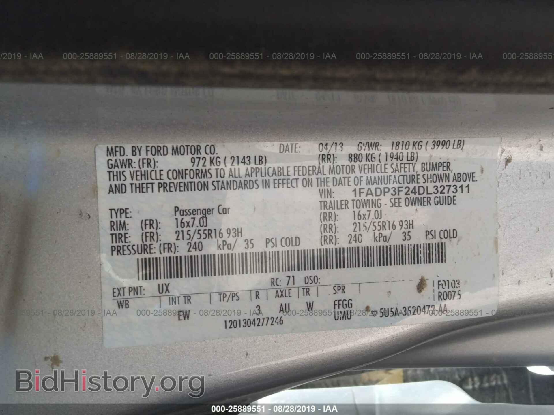 2013 FORD FOCUS - VIN: 1FADP3F24DL327311 - Photo 9