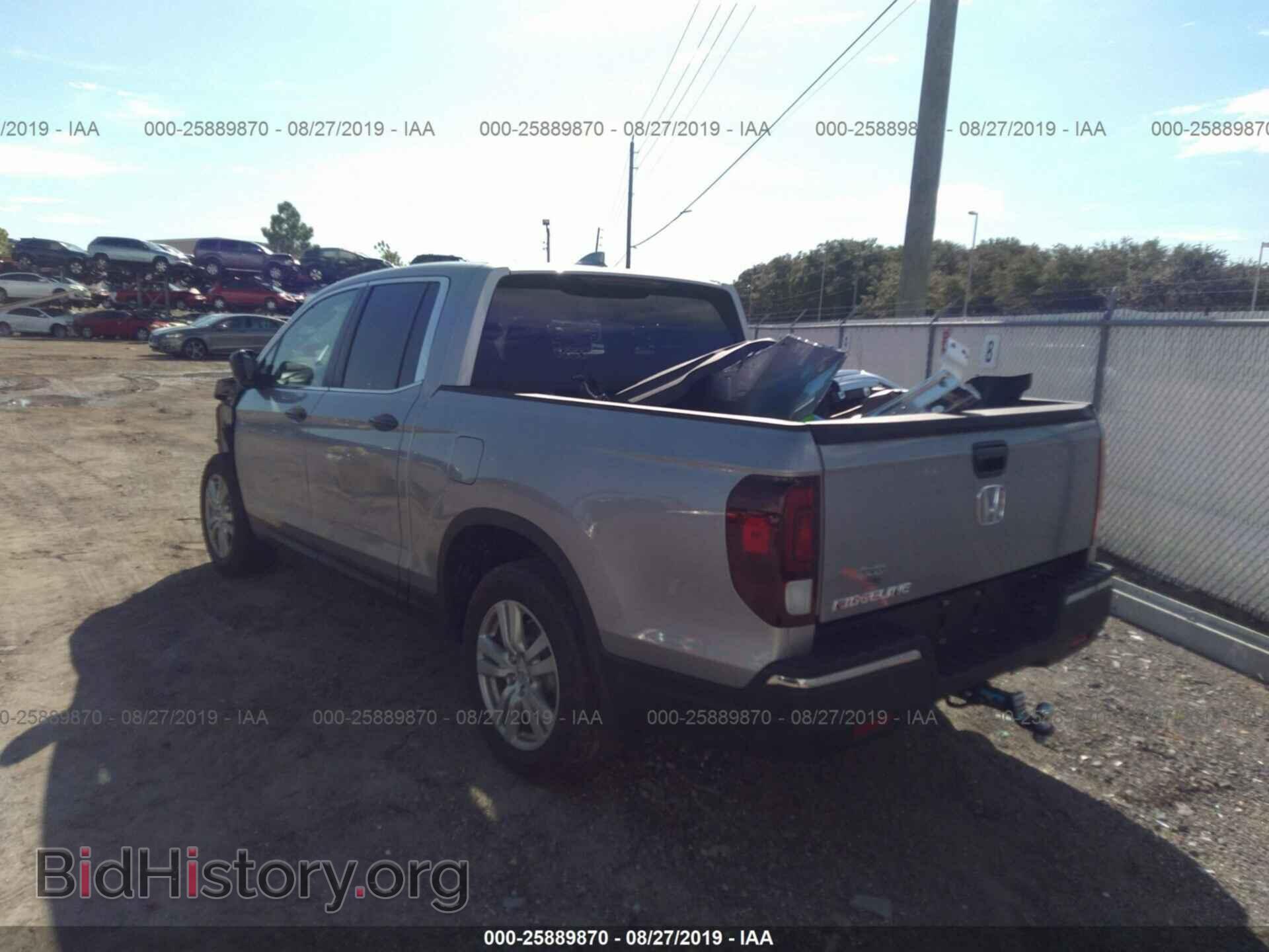 2019 HONDA RIDGELINE - VIN: 5FPYK2F27KB006245 - Фото 3