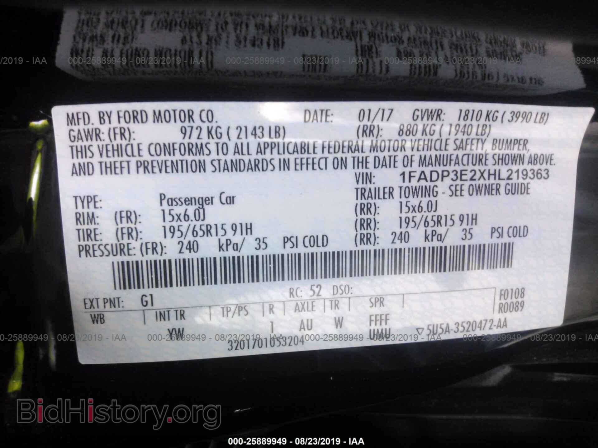 2017 FORD FOCUS - VIN: 1FADP3E2XHL219363 - Photo 9