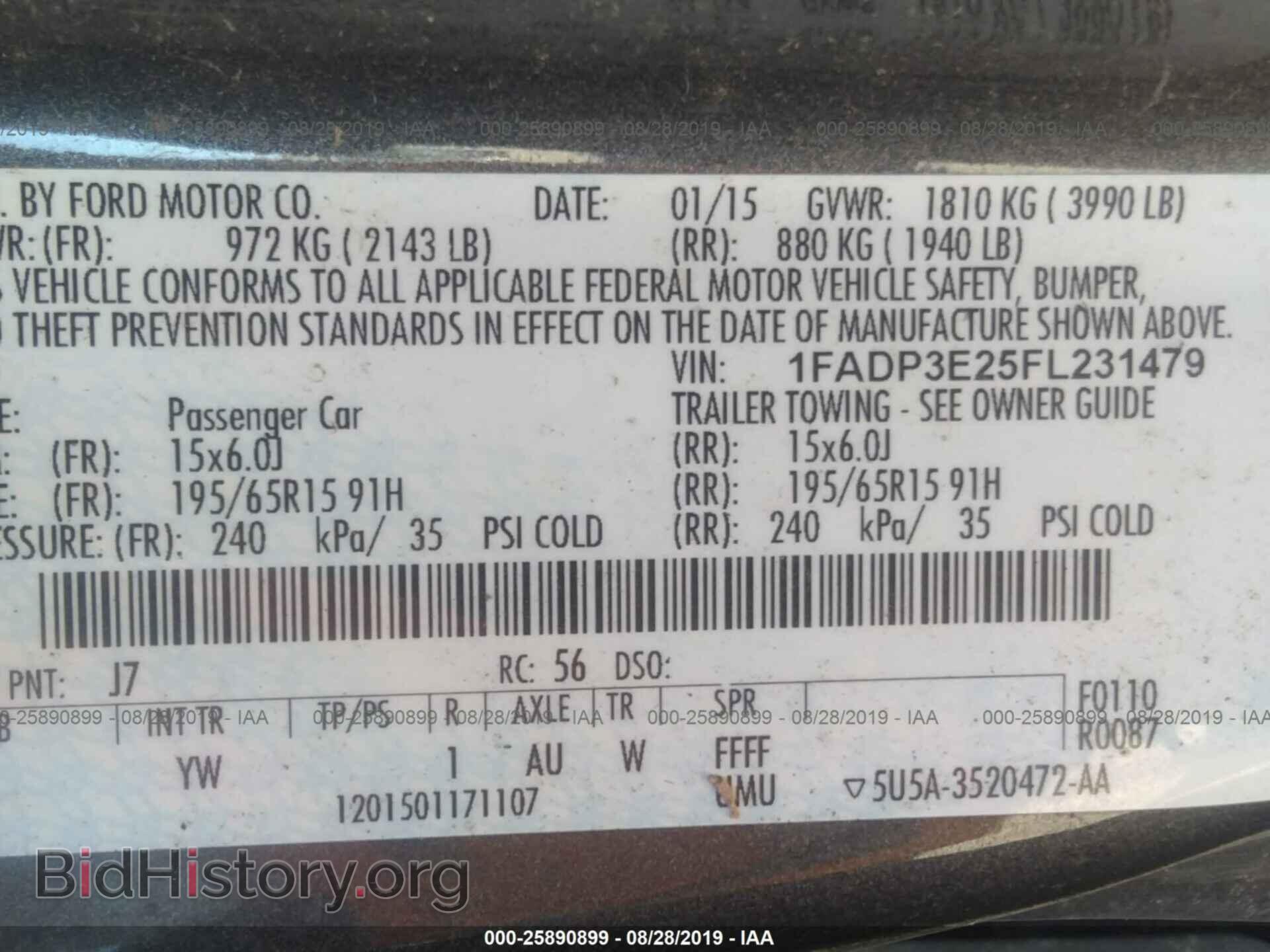 2015 FORD FOCUS - VIN: 1FADP3E25FL231479 - Photo 9