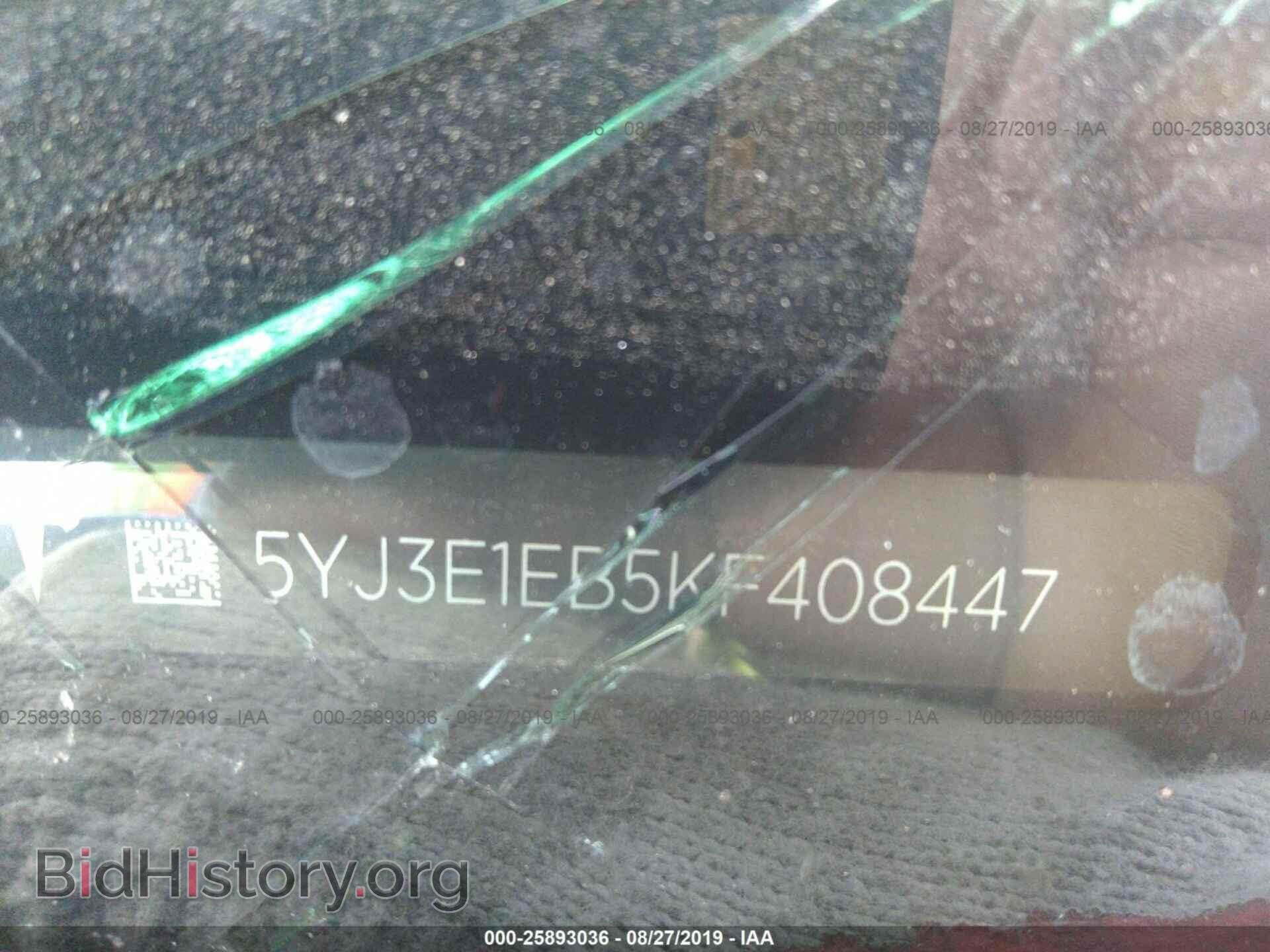 2019 TESLA MODEL 3 - VIN: 5YJ3E1EB5KF408447 - Фото 9