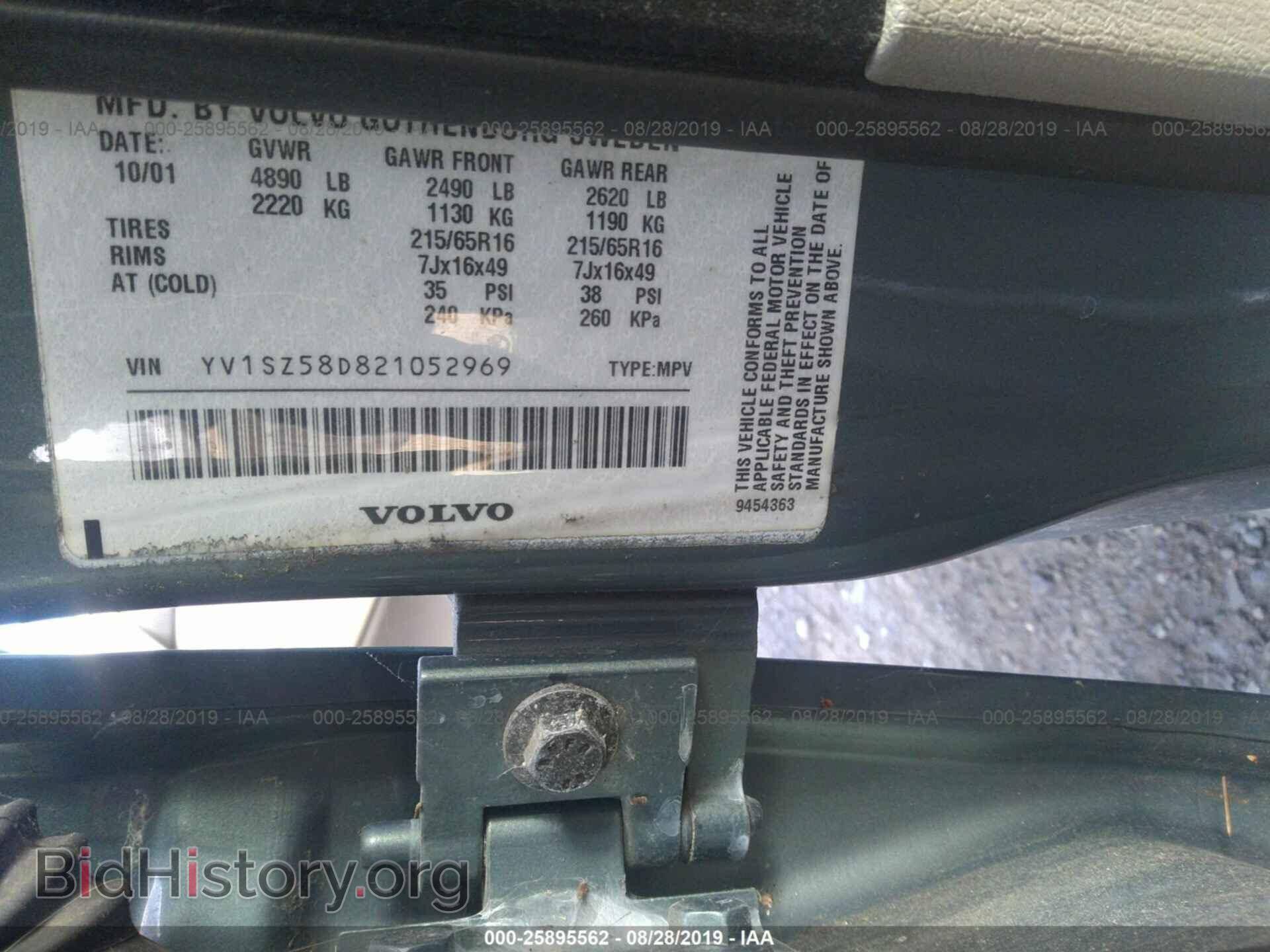 2002 VOLVO V70 - VIN: YV1SZ58D821052969 - Фото 9