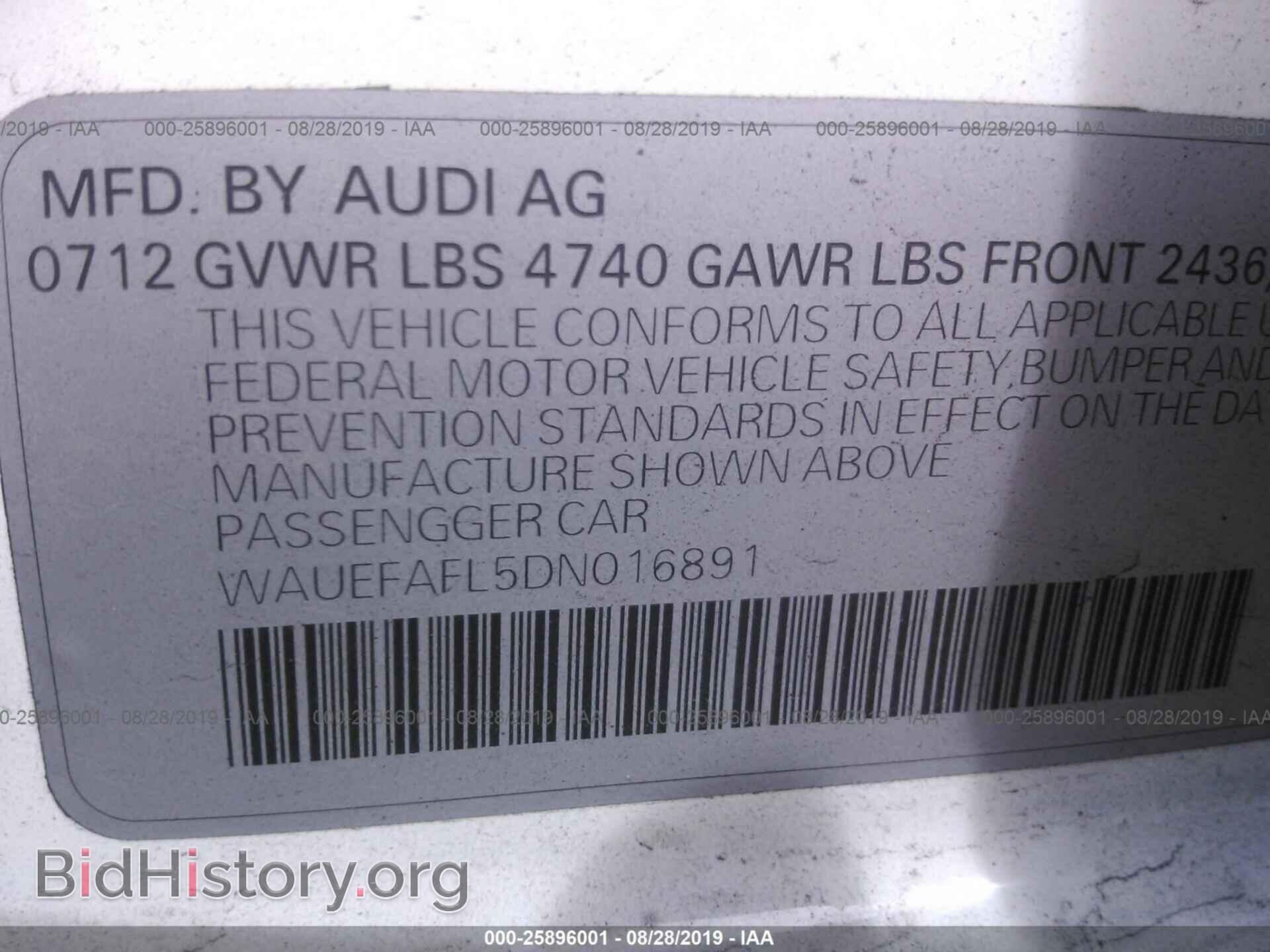 2013 AUDI A4 - VIN: WAUEFAFL5DN016891 - Photo 9