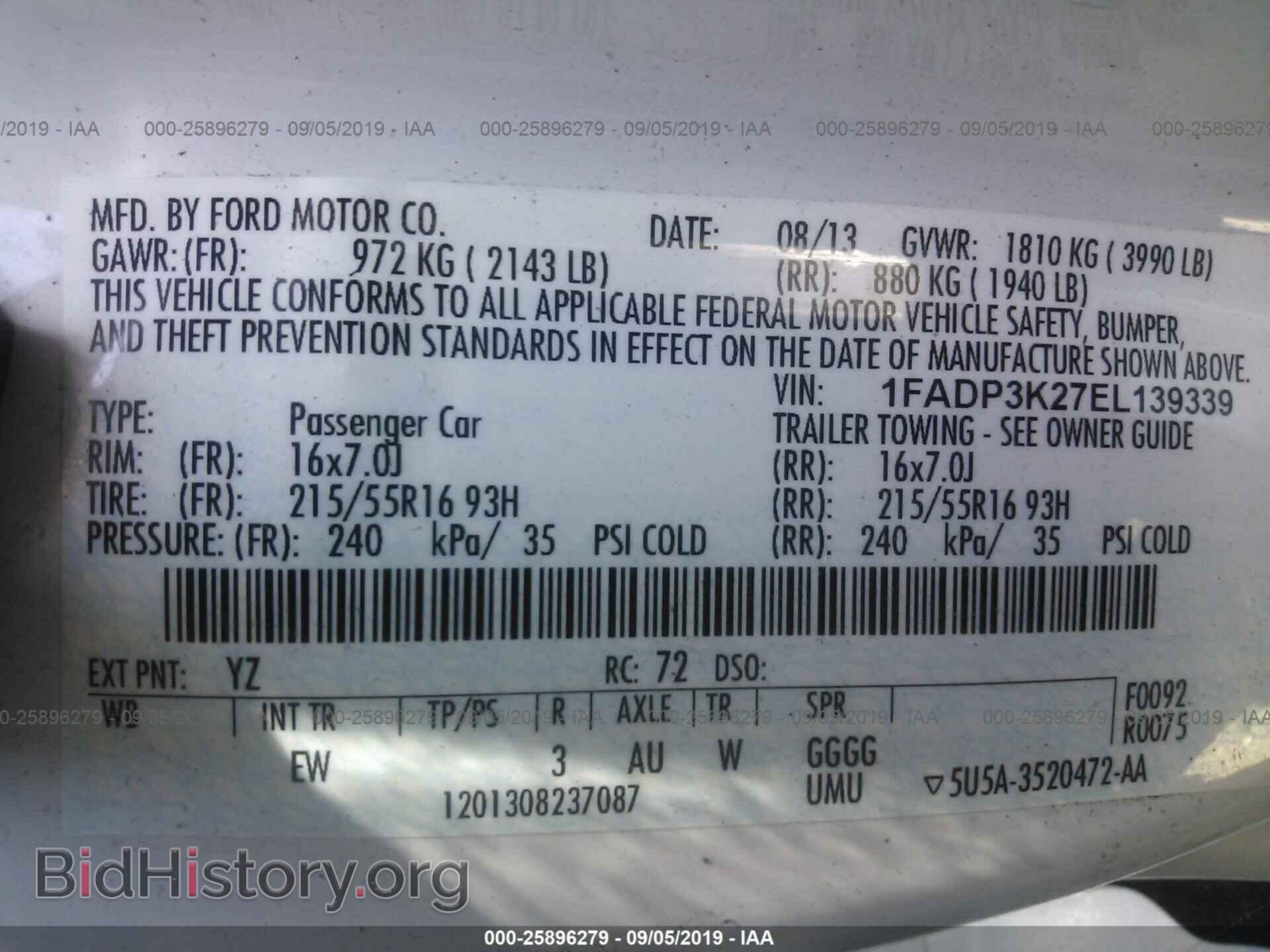 2014 FORD FOCUS - VIN: 1FADP3K27EL139339 - Photo 9