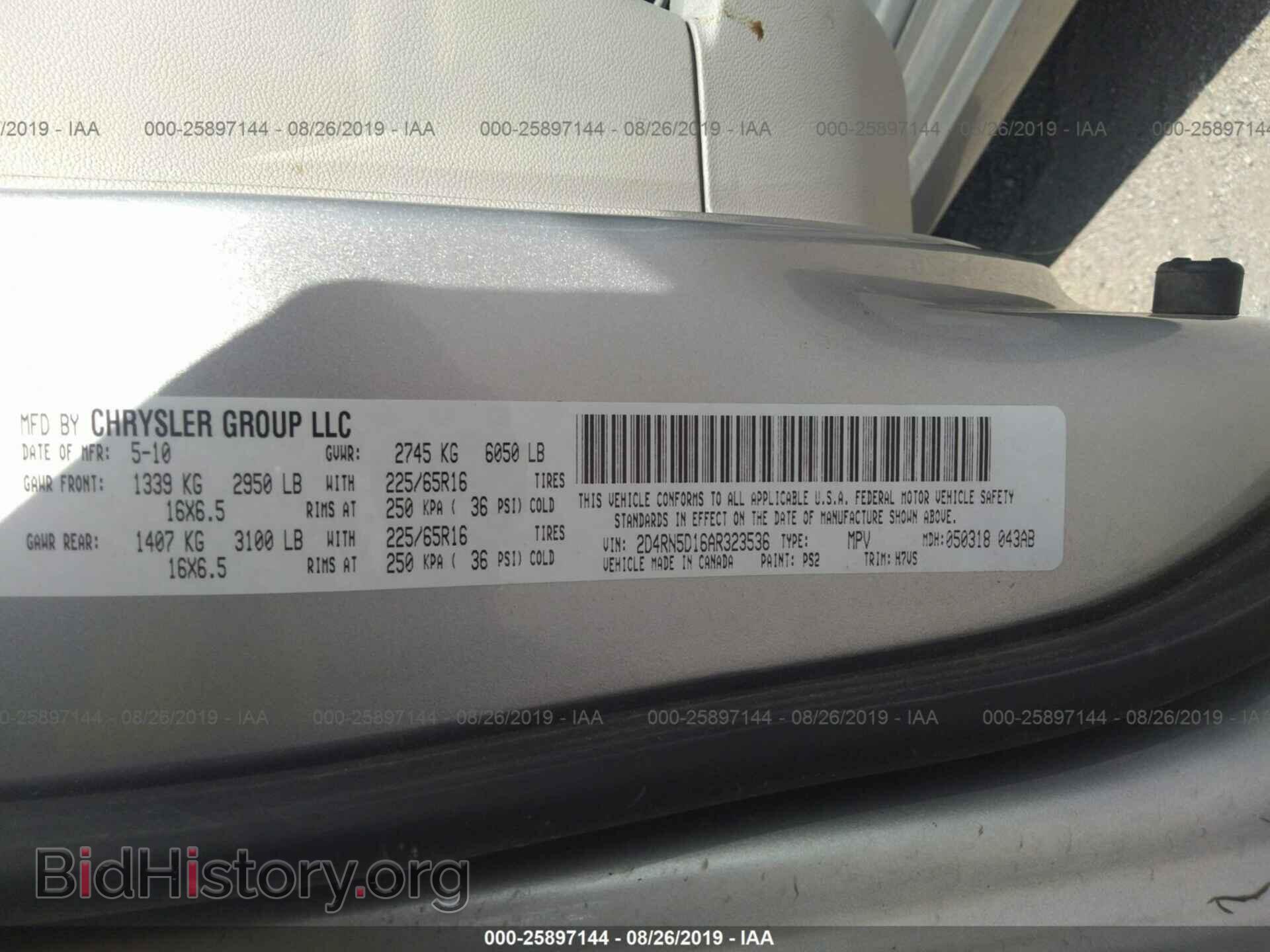 2010 DODGE GRAND CARAVAN - VIN: 2D4RN5D16AR323536 - Фото 9