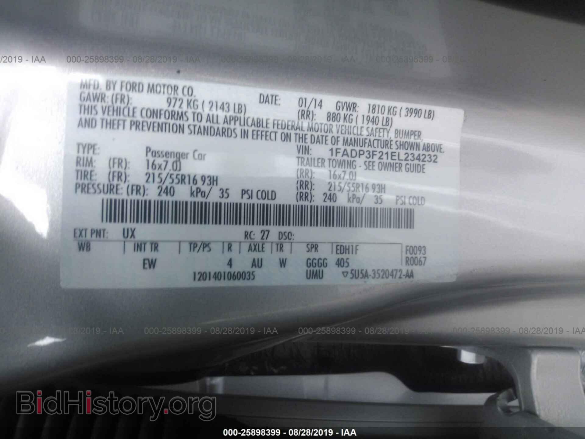 2014 FORD FOCUS - VIN: 1FADP3F21EL234232 - Photo 9