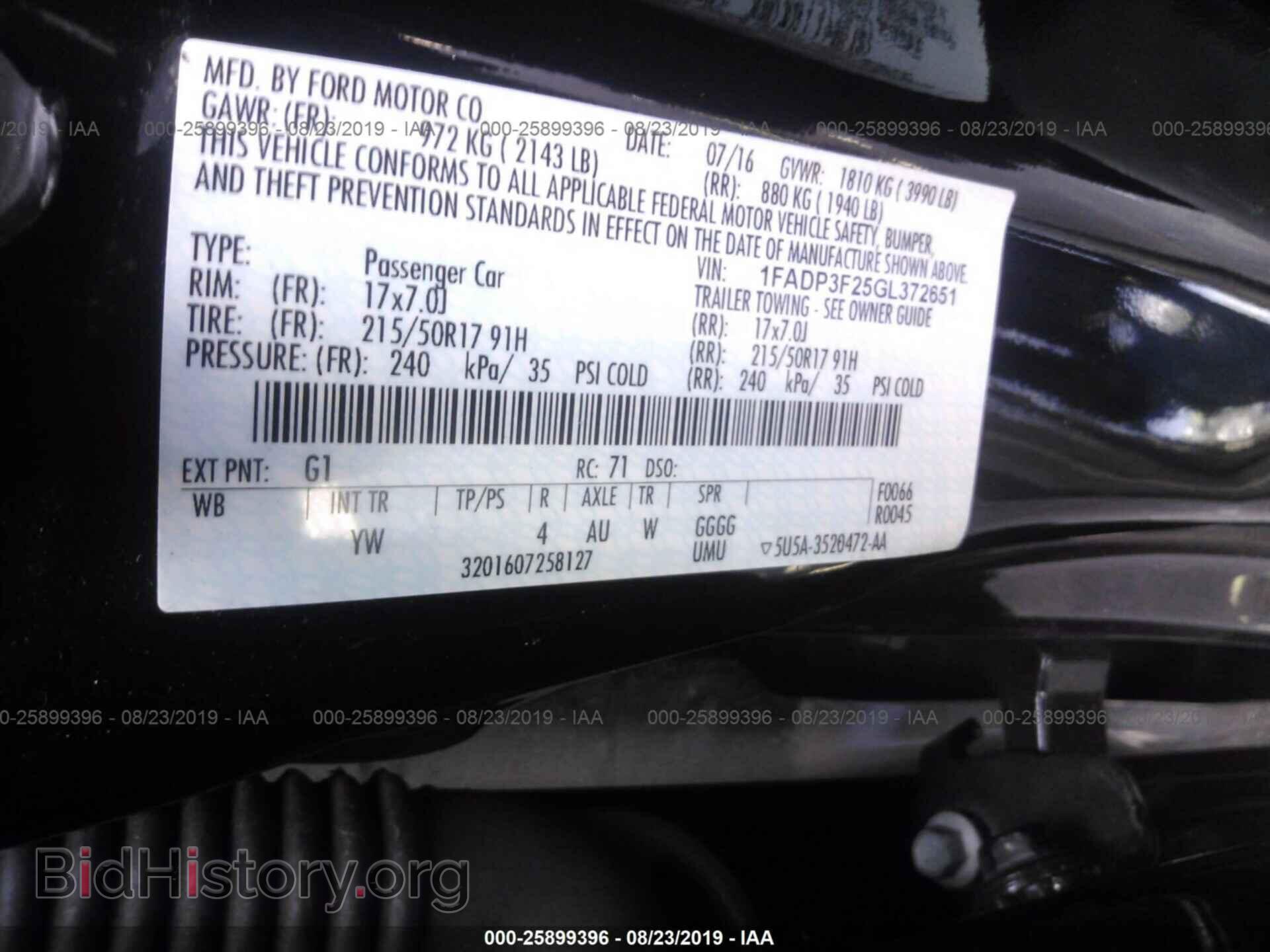 2016 FORD FOCUS - VIN: 1FADP3F25GL372651 - Фото 9