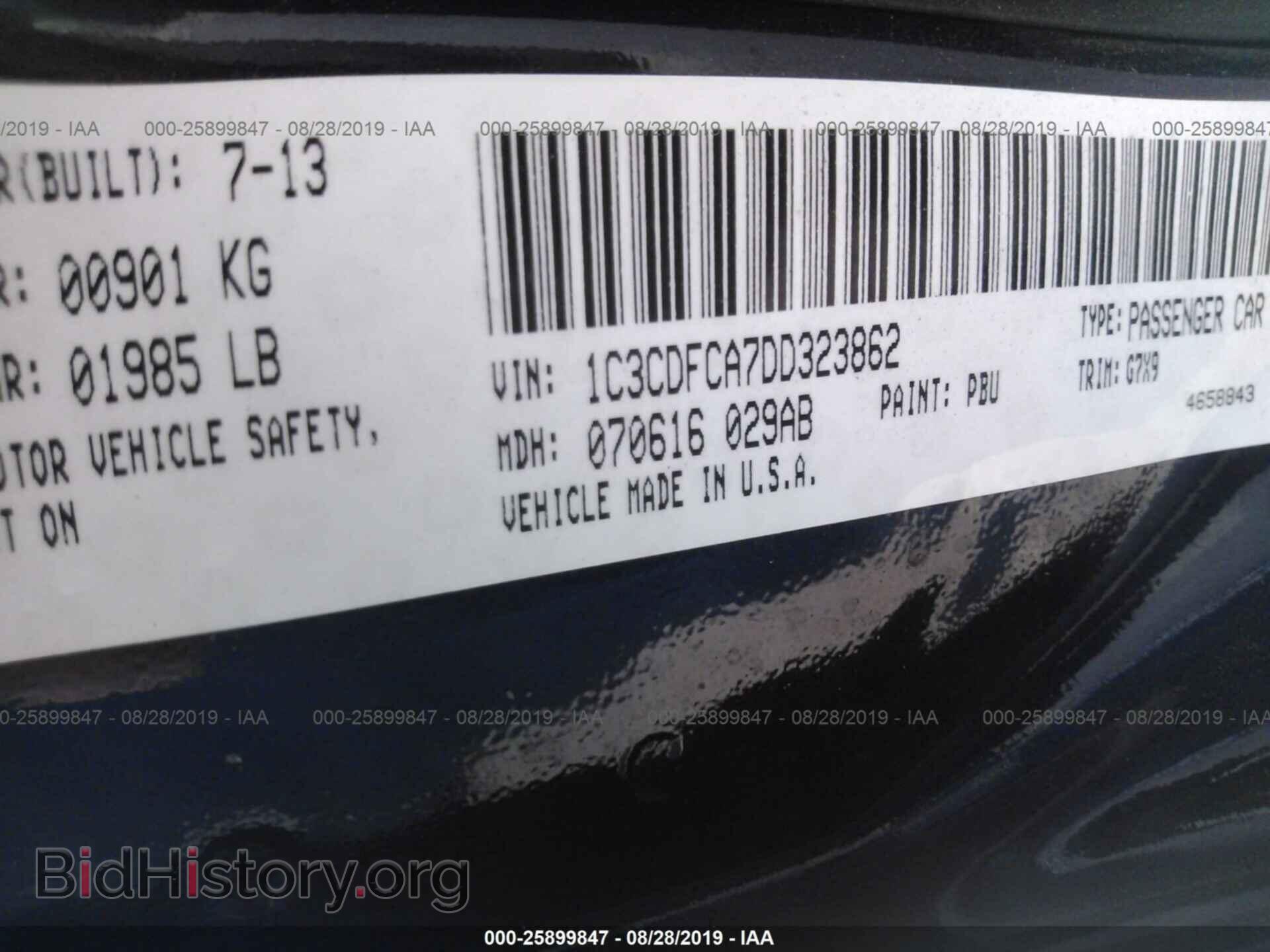 2013 DODGE DART - VIN: 1C3CDFCA7DD323862 - Photo 9