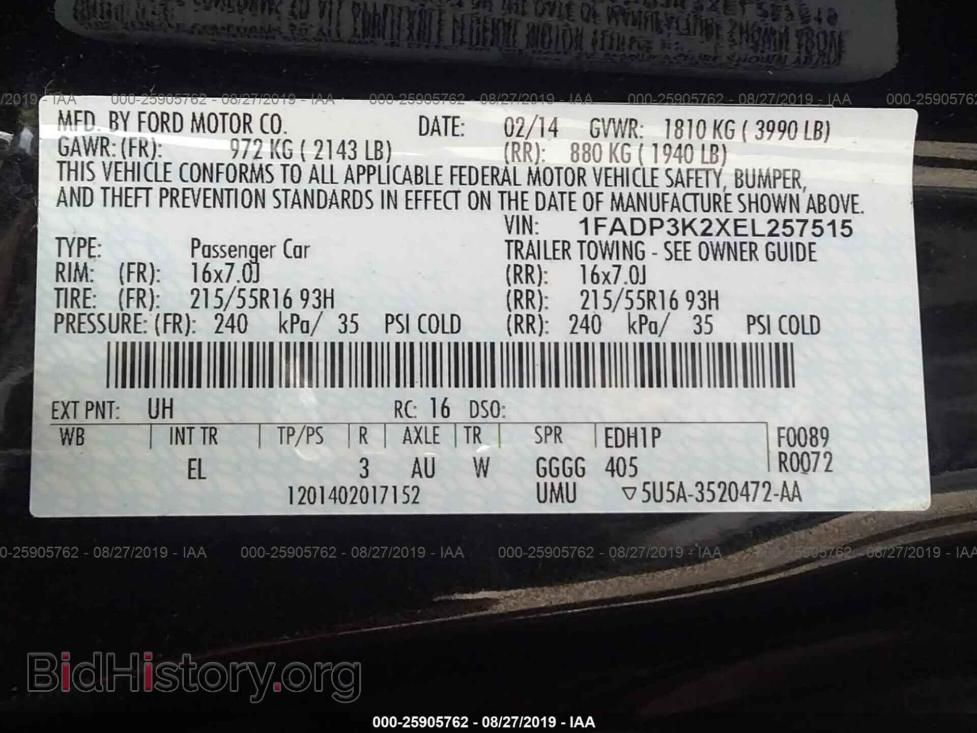 2014 FORD FOCUS - VIN: 1FADP3K2XEL257515 - Photo 9