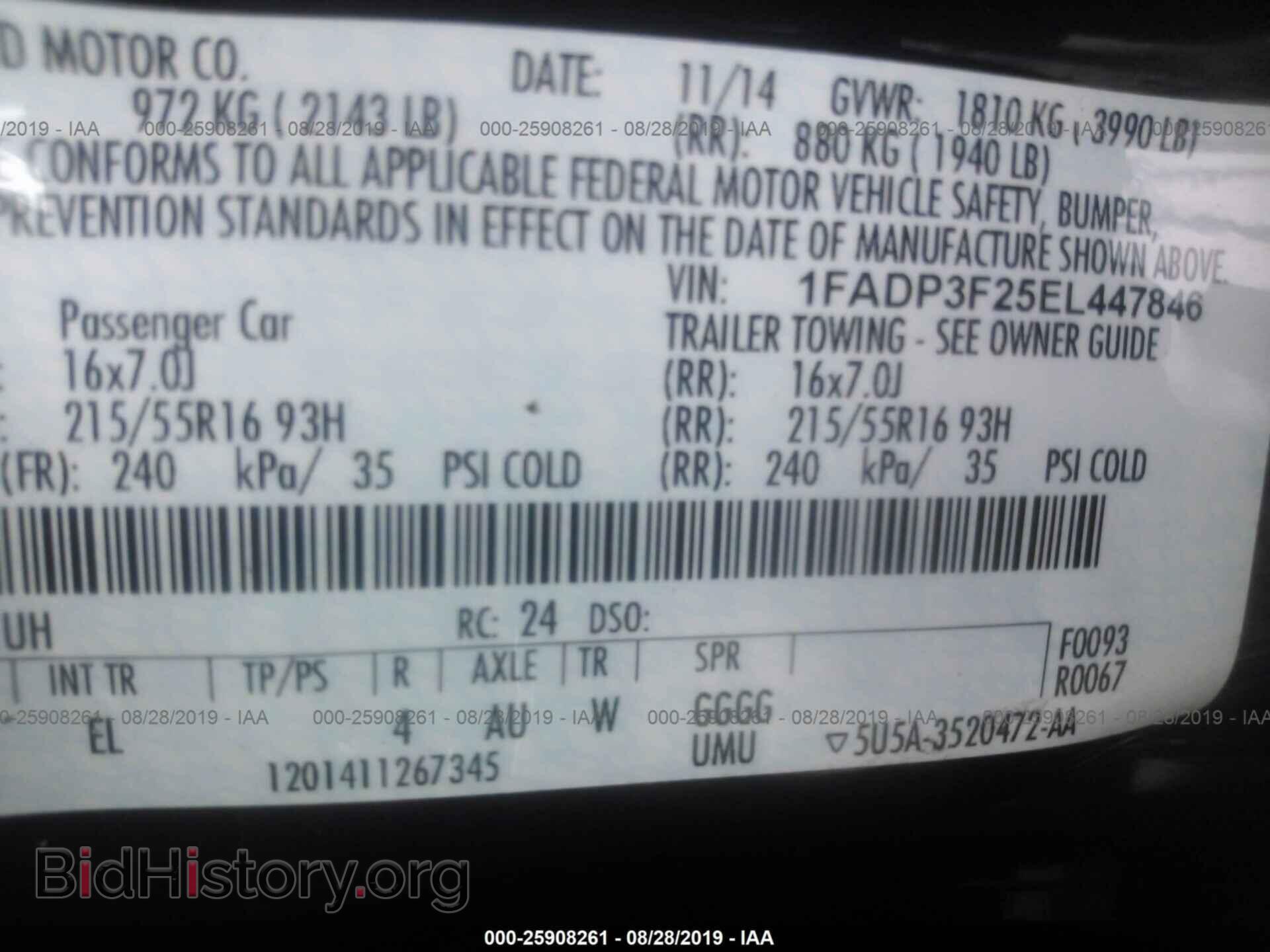 2014 FORD FOCUS - VIN: 1FADP3F25EL447846 - Photo 9