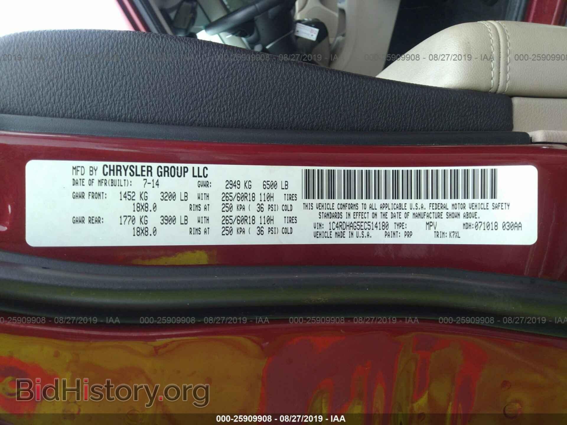 2014 DODGE DURANGO - VIN: 1C4RDHAG5EC514180 - Фото 9