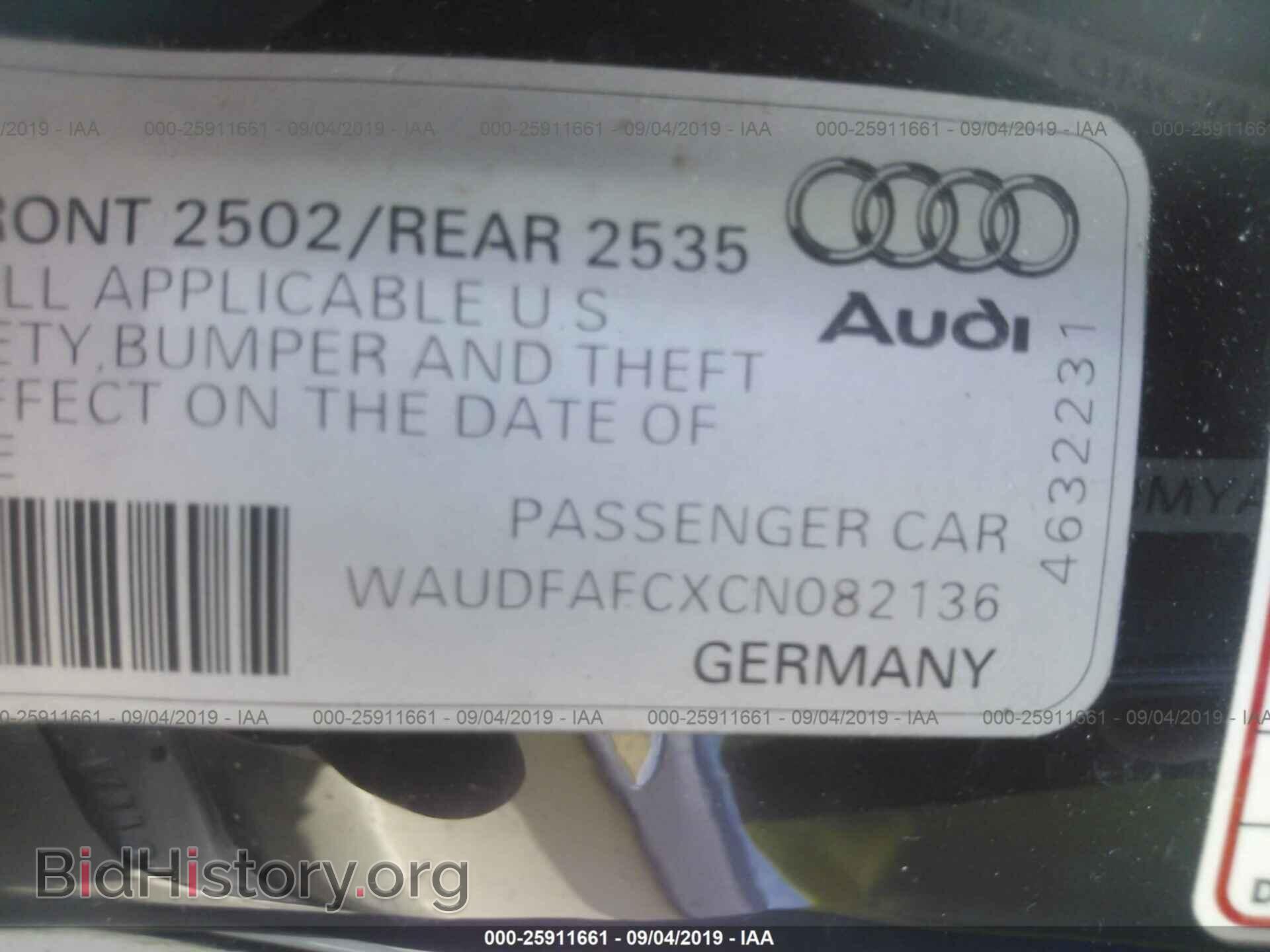 2012 AUDI A6 - VIN: WAUDFAFCXCN082136 - Photo 9