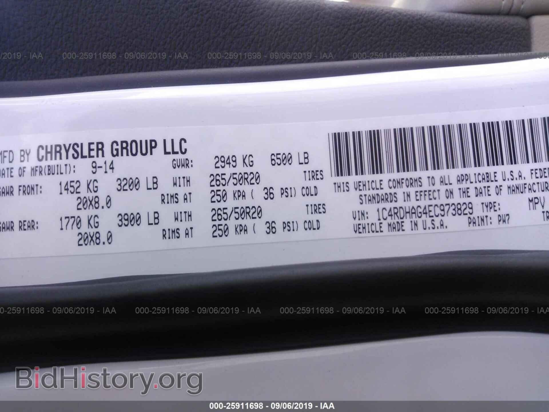 2014 DODGE DURANGO - VIN: 1C4RDHAG4EC973829 - Фото 9