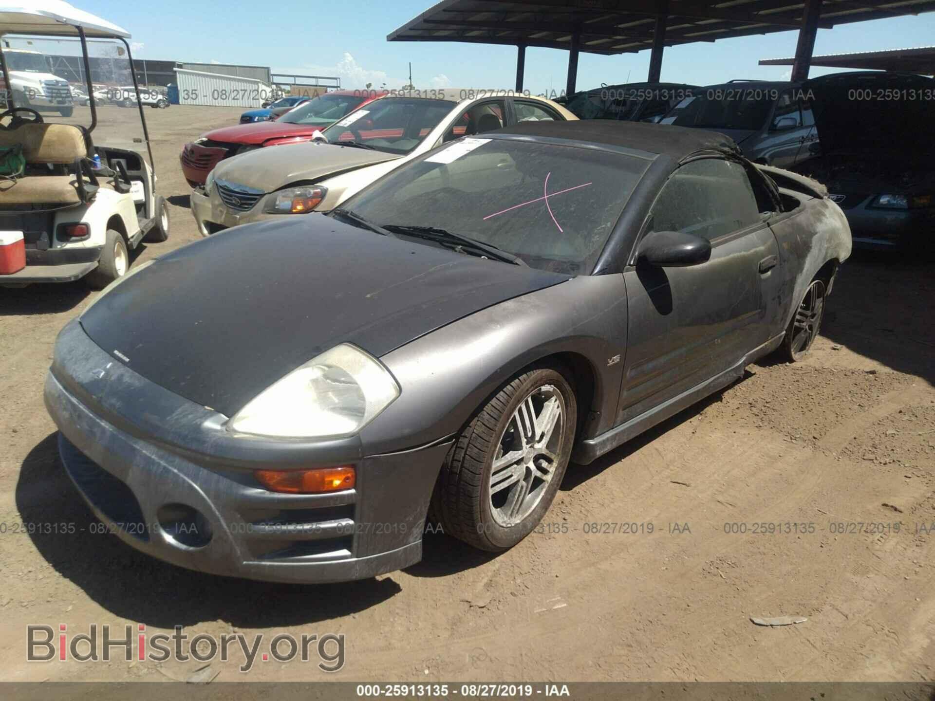2003 MITSUBISHI ECLIPSE - VIN: 4A3AE75H93E015615 - Фото 2
