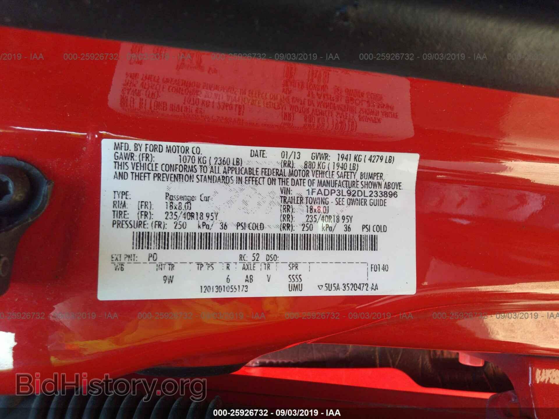 2013 FORD FOCUS - VIN: 1FADP3L92DL233896 - Фото 9