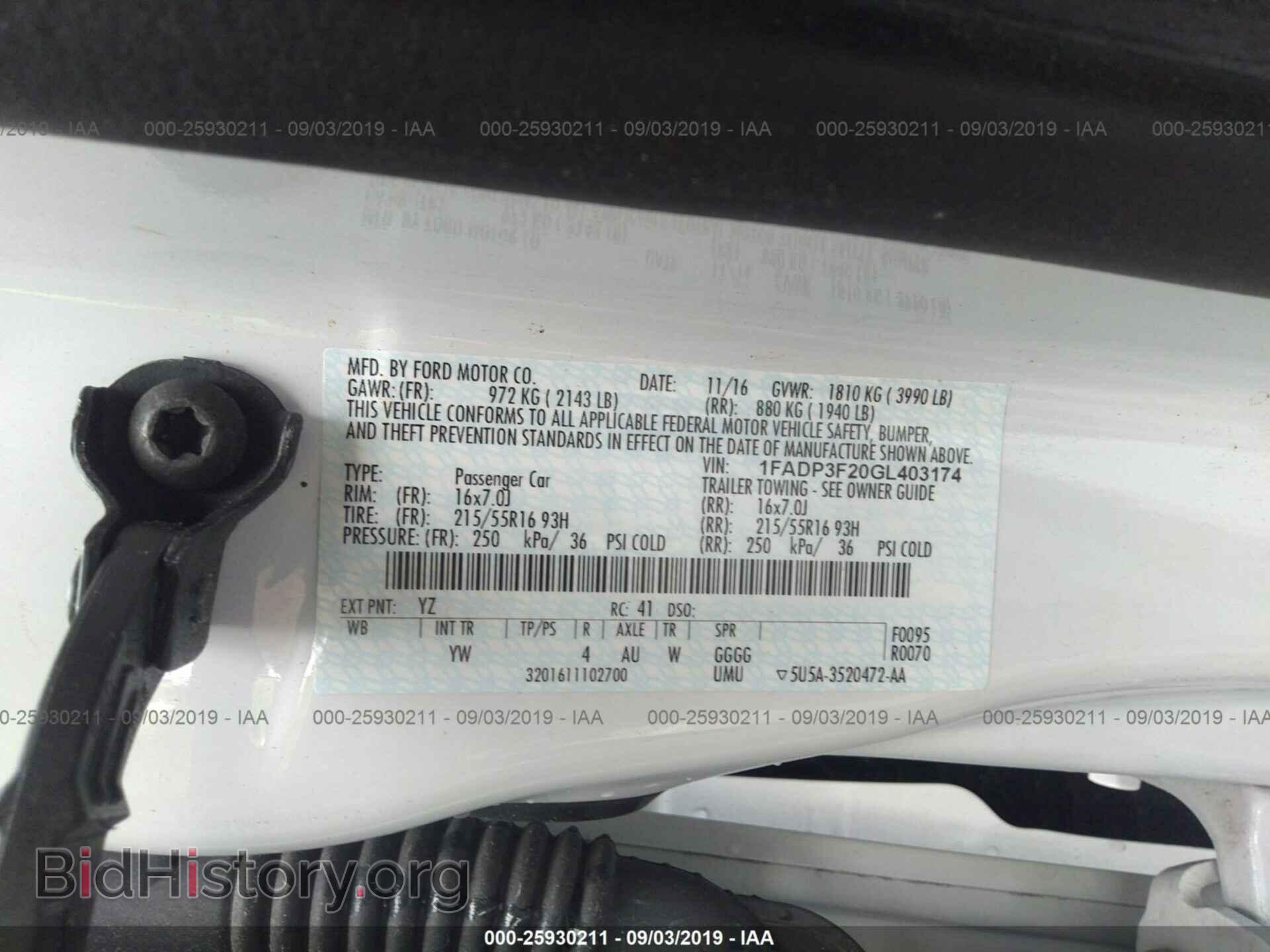2016 FORD FOCUS - VIN: 1FADP3F20GL403174 - Photo 9