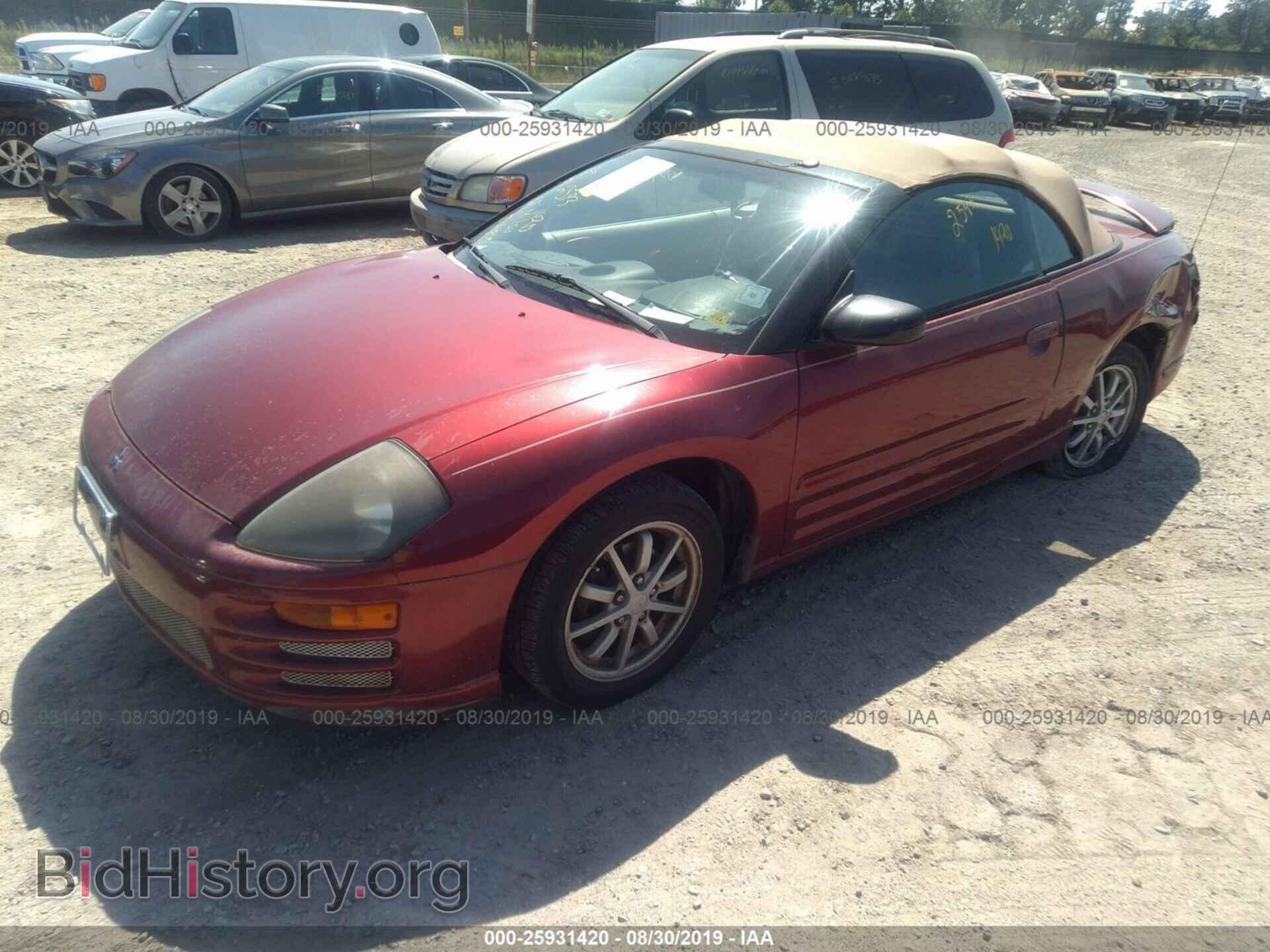 2002 MITSUBISHI ECLIPSE - VIN: 4A3AE45G62E018928 - Фото 2